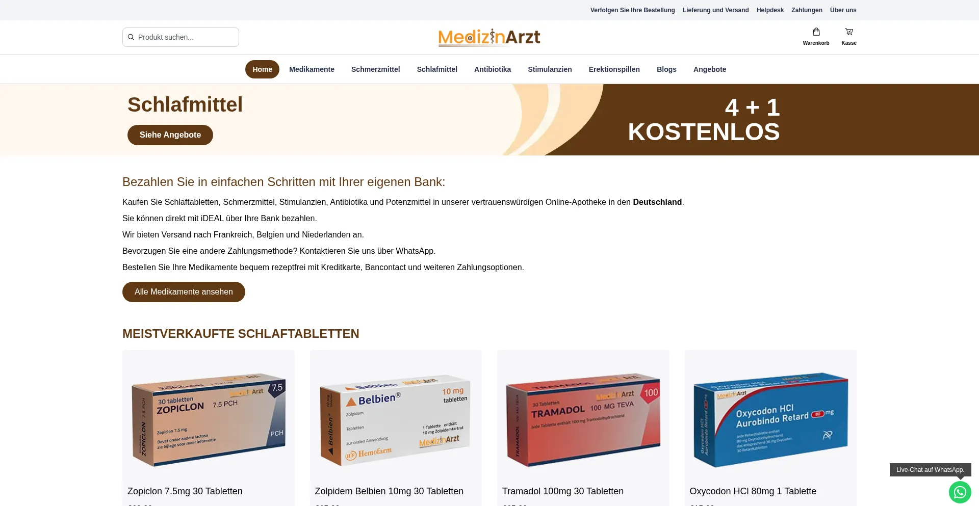 Website screenshot of Medizinarzt.com
