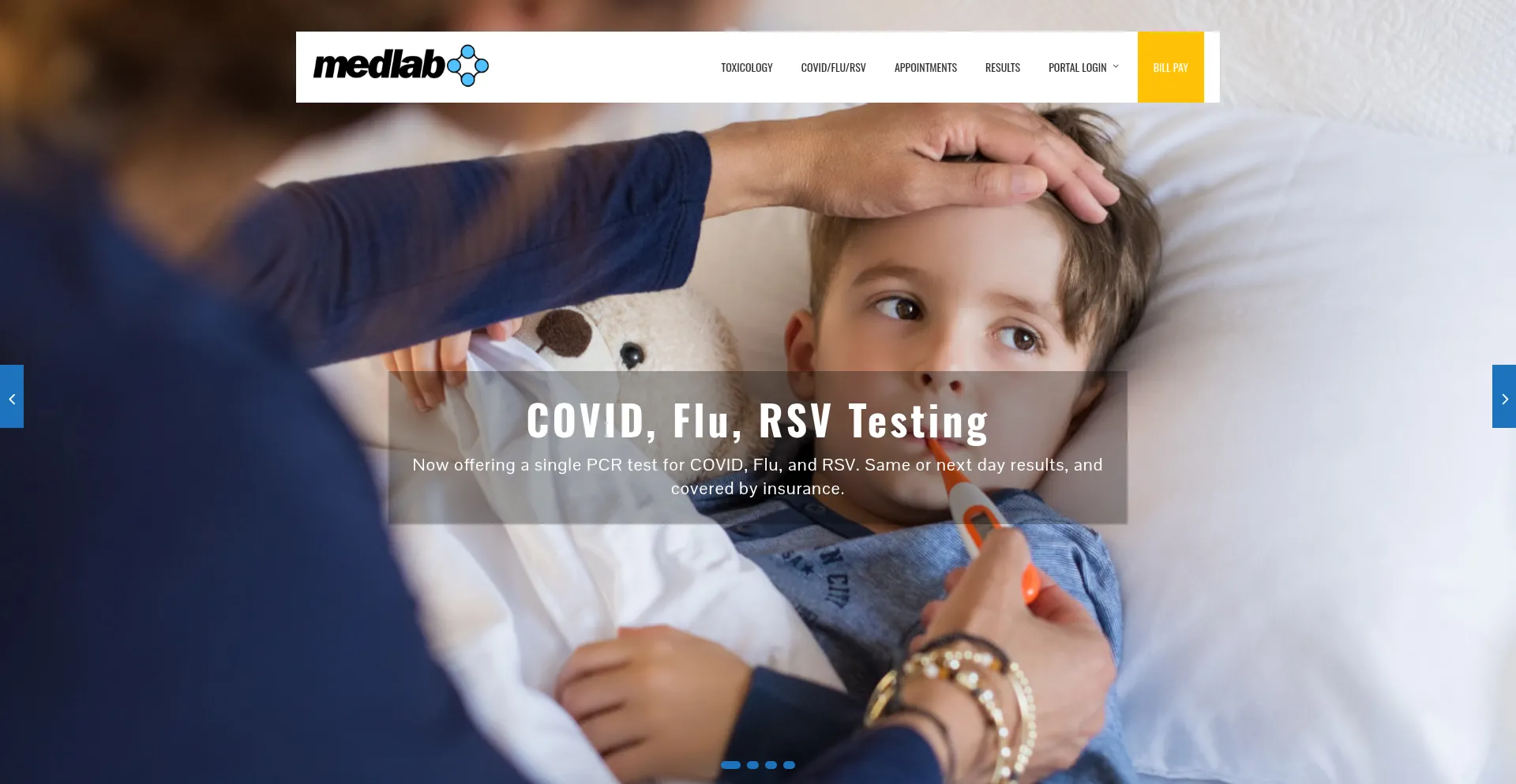 Website screenshot of Medlabinc.com