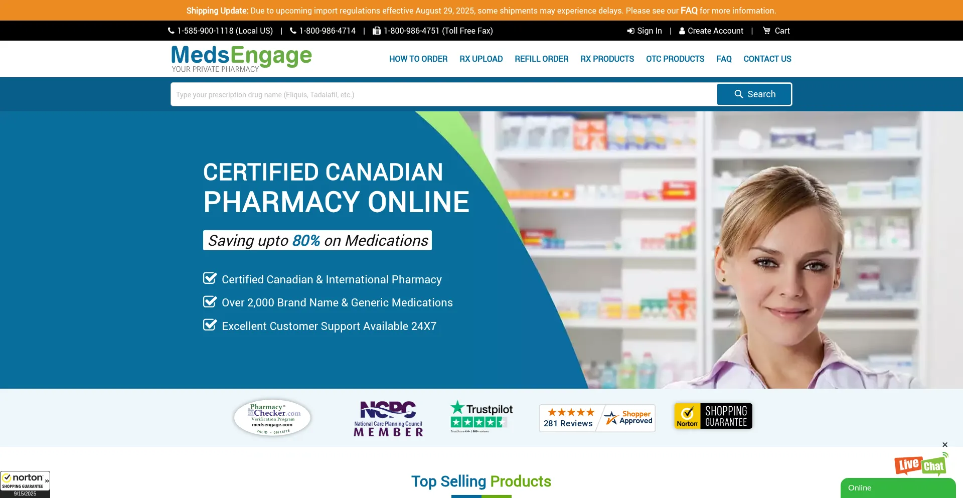 ¿És Seguro y Confiable Medsengage.com?