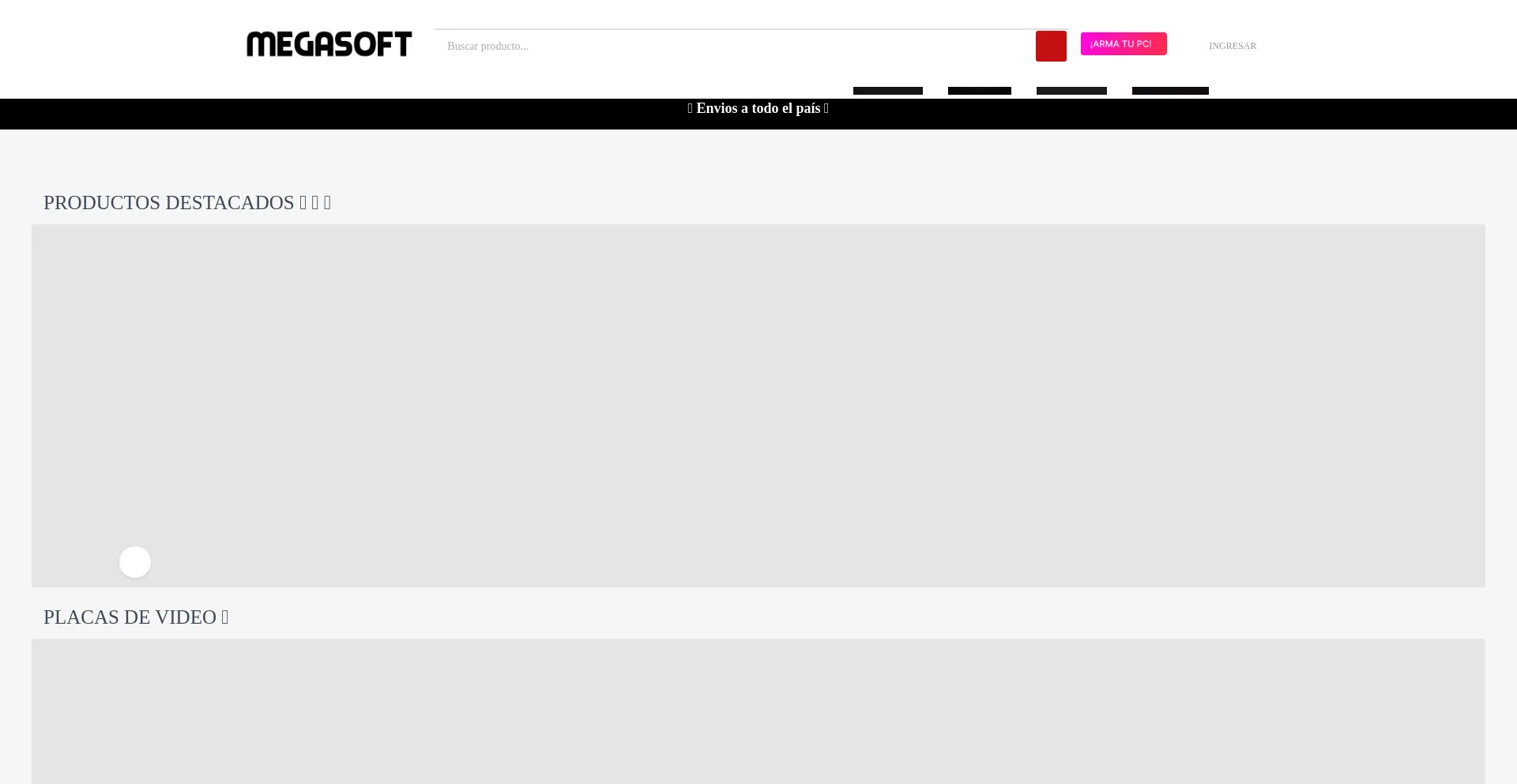 Website screenshot of Megasoftargentina.com.ar