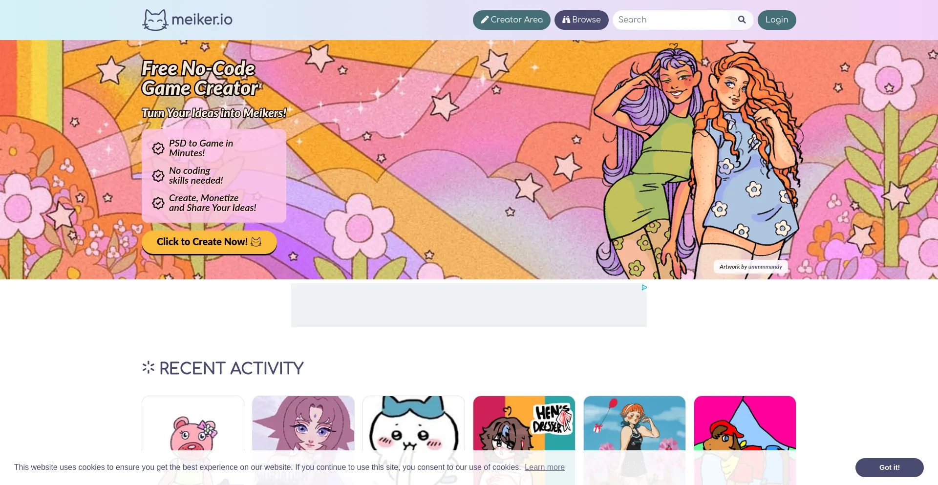 Website screenshot of Meiker.io