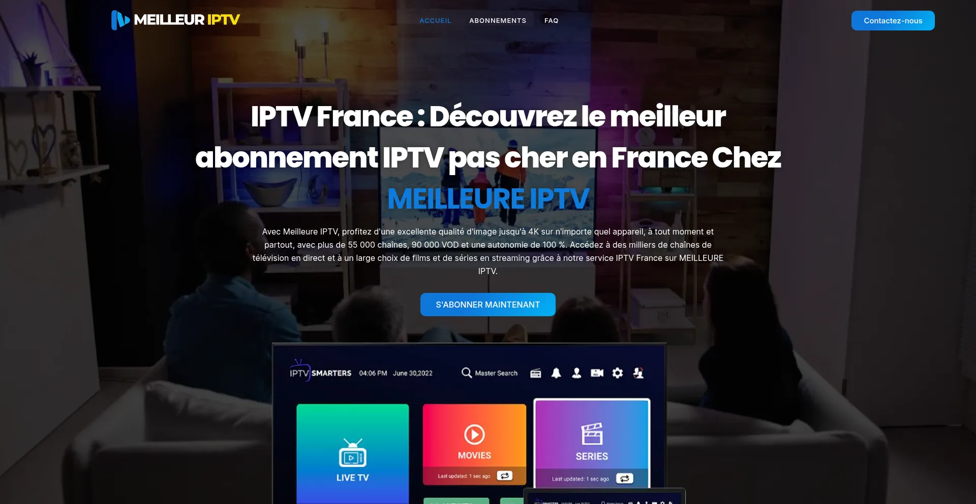 Website screenshot of Meilleureiptv.net