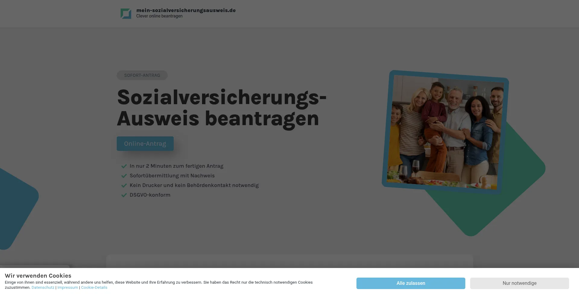 Mein-sozialversicherungsausweis.de Screenshot