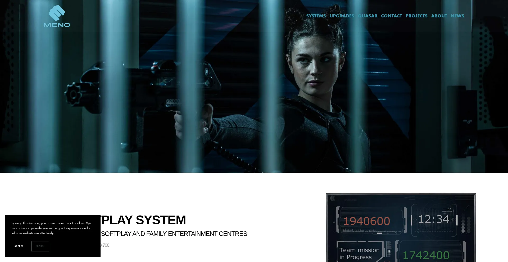 Website screenshot of Meno.com