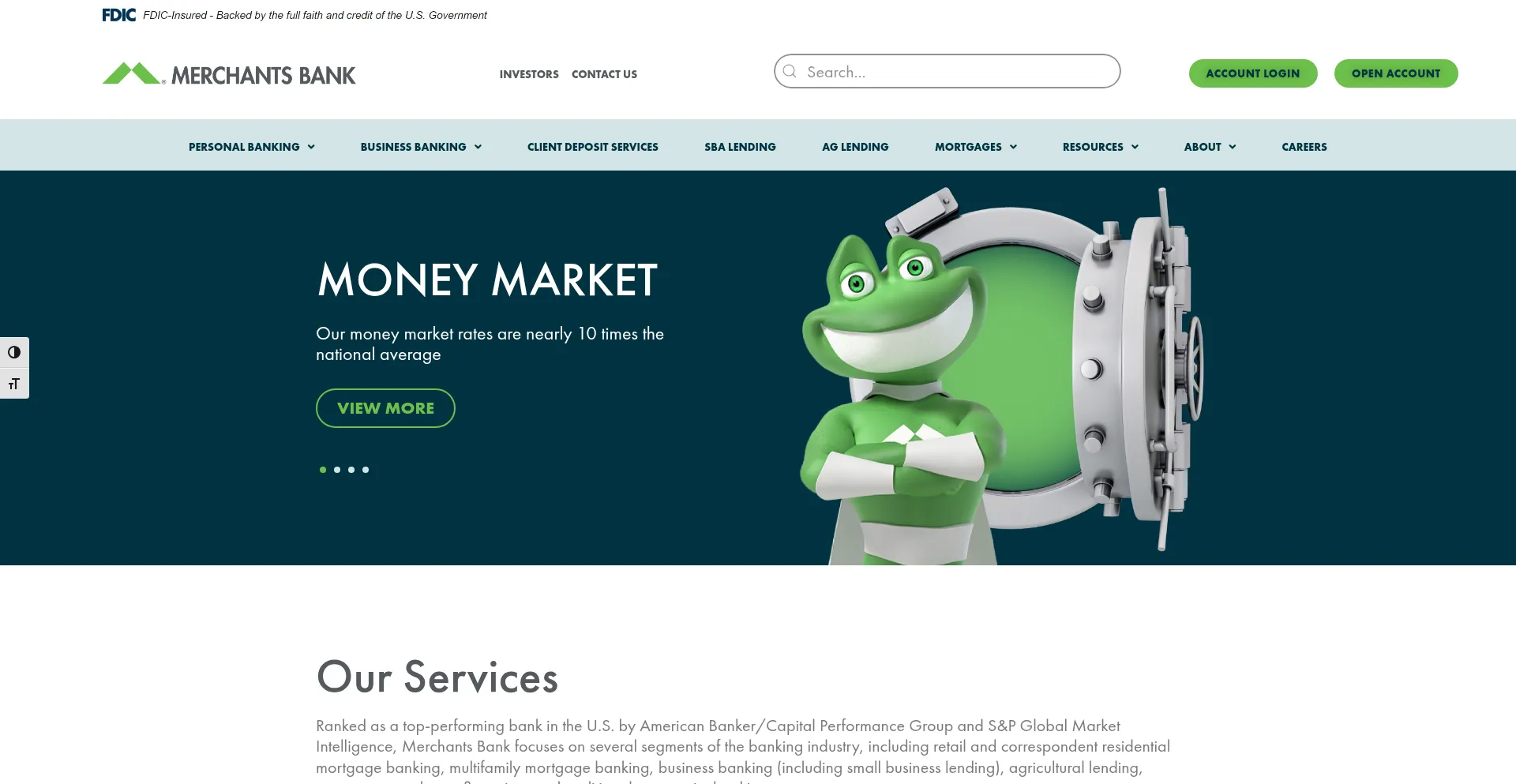 Merchantsbankofindiana.com Screenshot