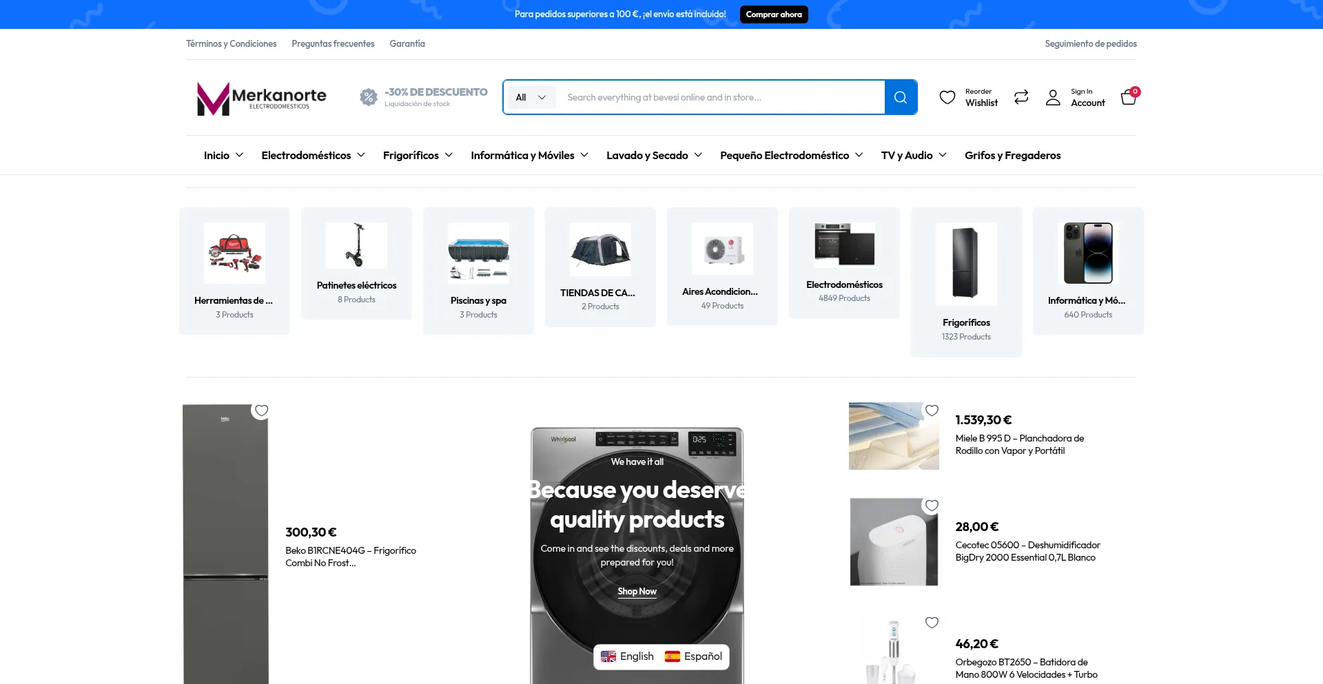 Merkanorte-electrodomesticos.com