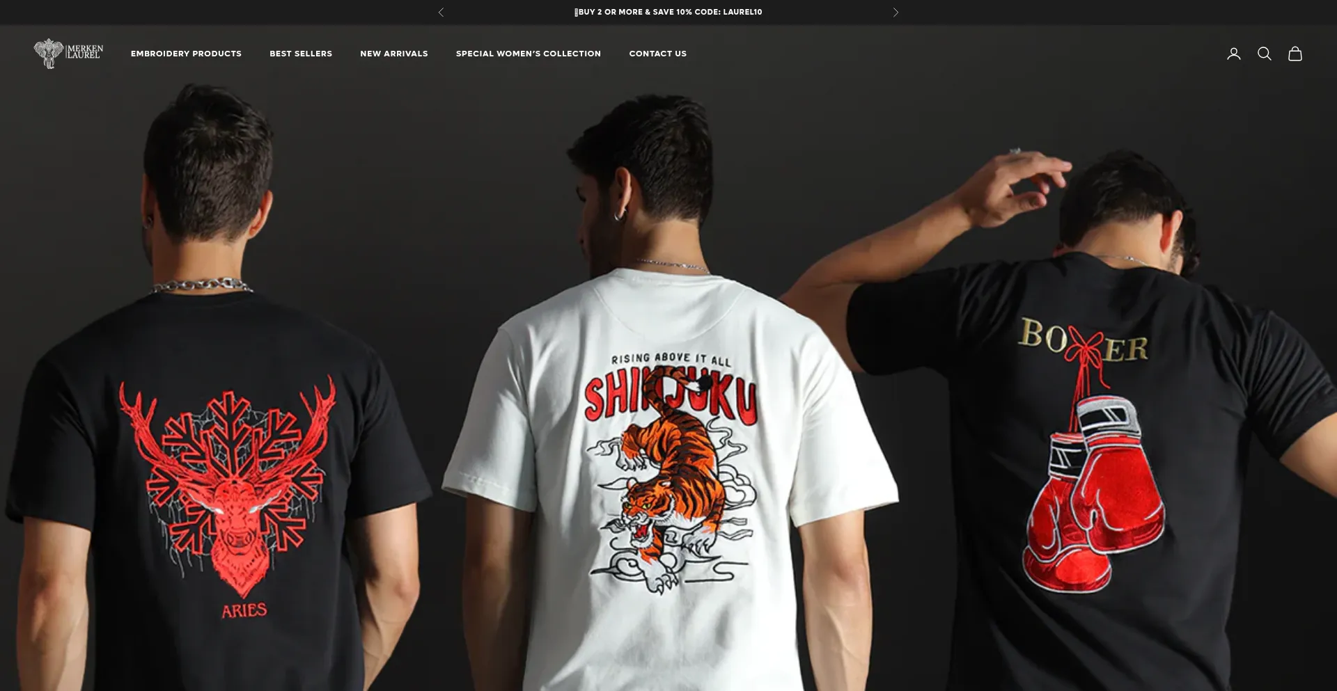Website screenshot of Merkenlaurel.com