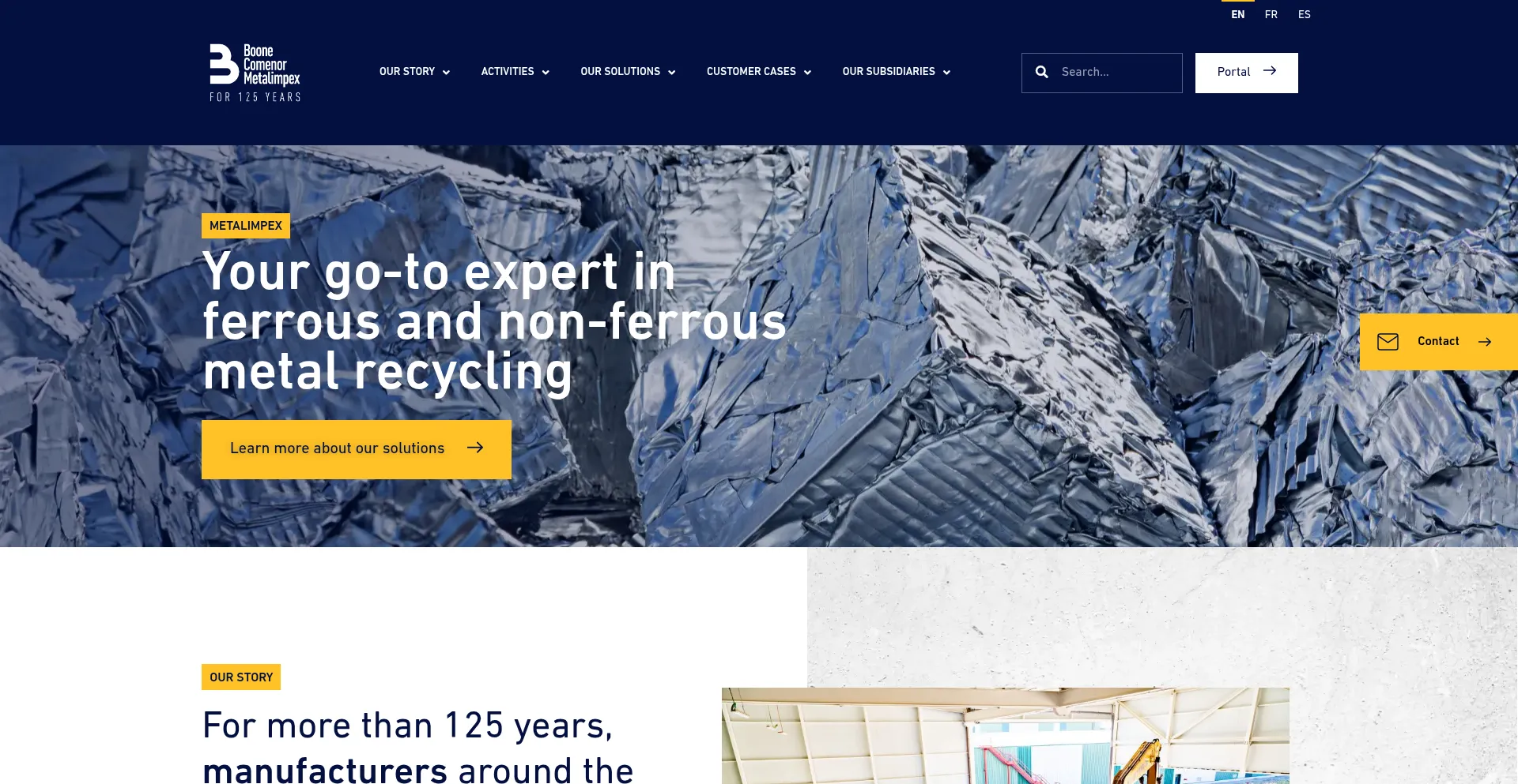 Website screenshot of Metalimpexgroup.com