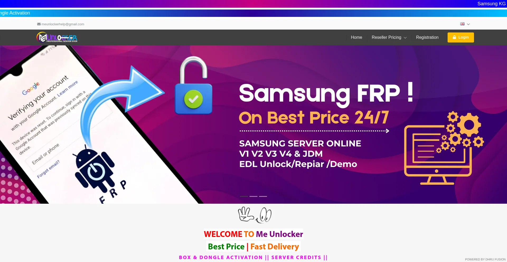 Website screenshot of Meunlocker.com