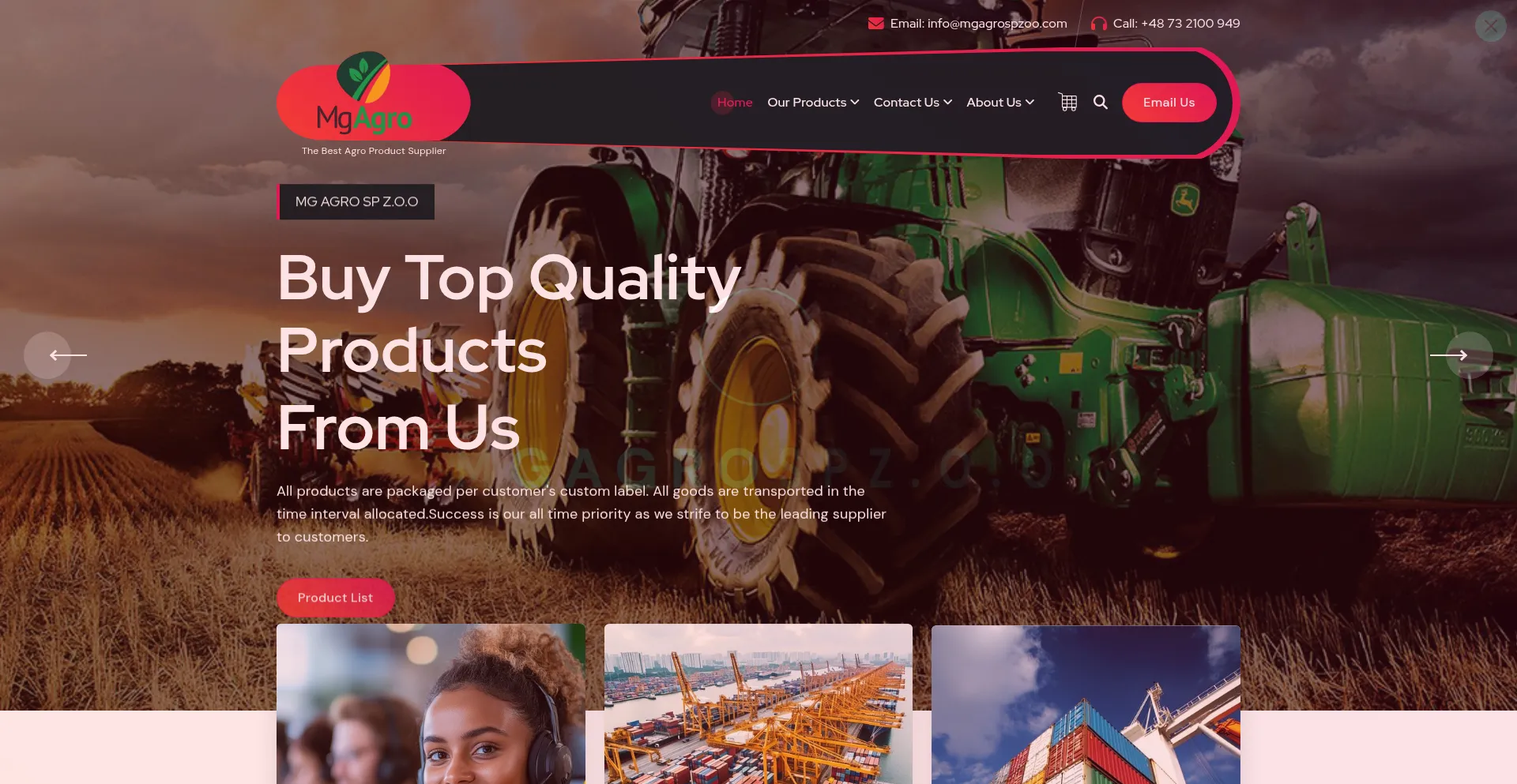 Website screenshot of Mgagrospzoo.com