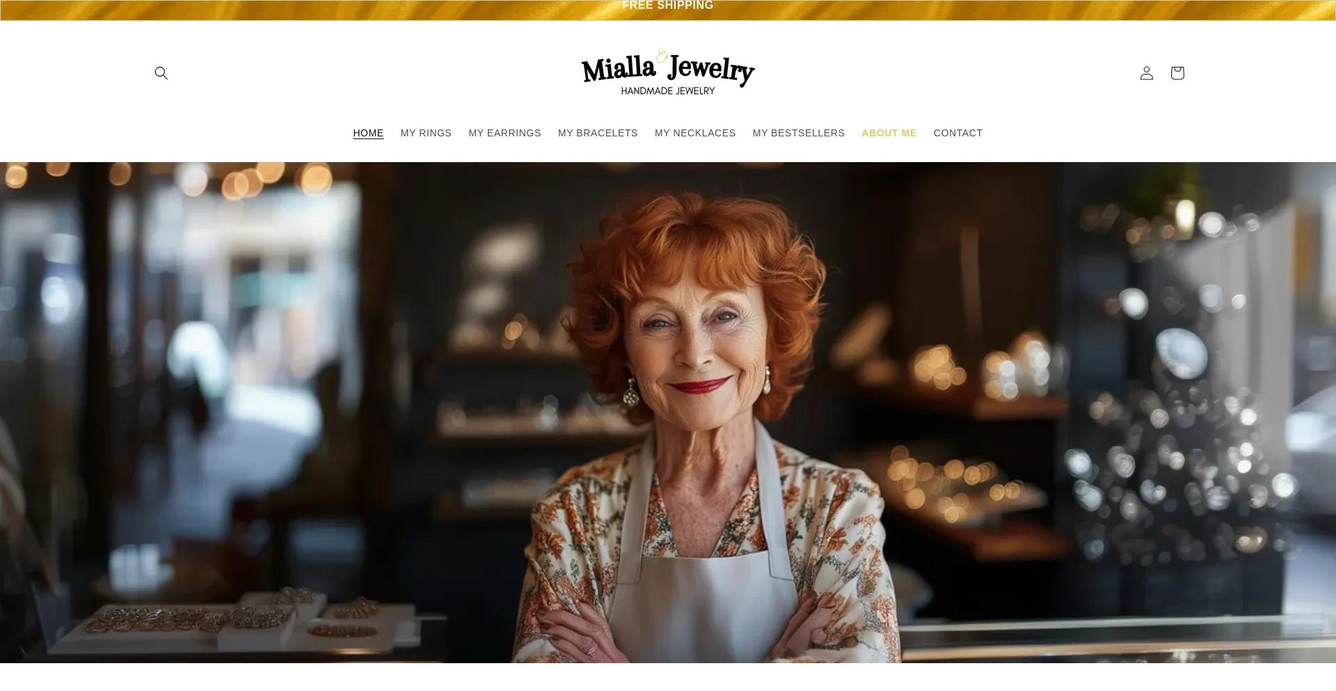 Website screenshot of Miallajewelry.com
