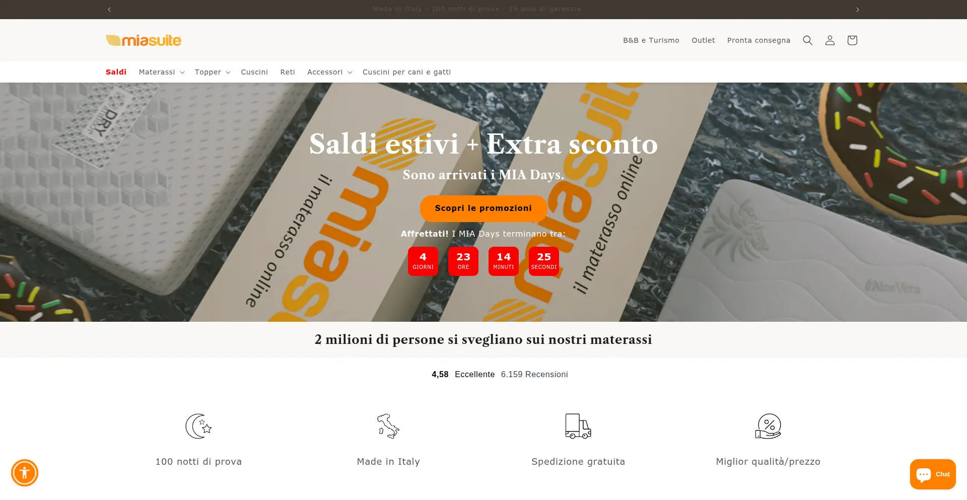 Website screenshot of Miasuite.it