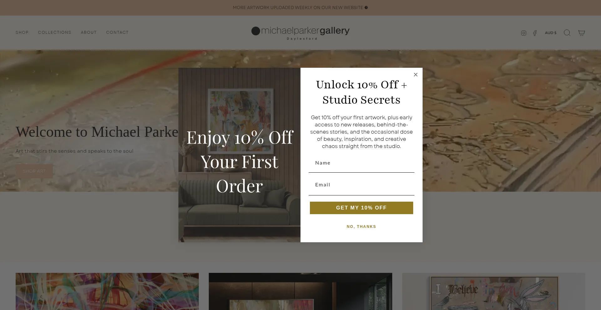 ¿És Seguro y Confiable Michaelparkergallery.com.au?