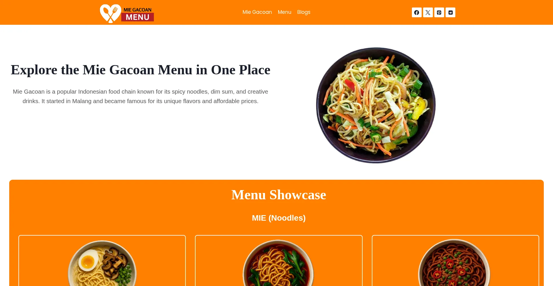 Miegacoanmenu.com Screenshot