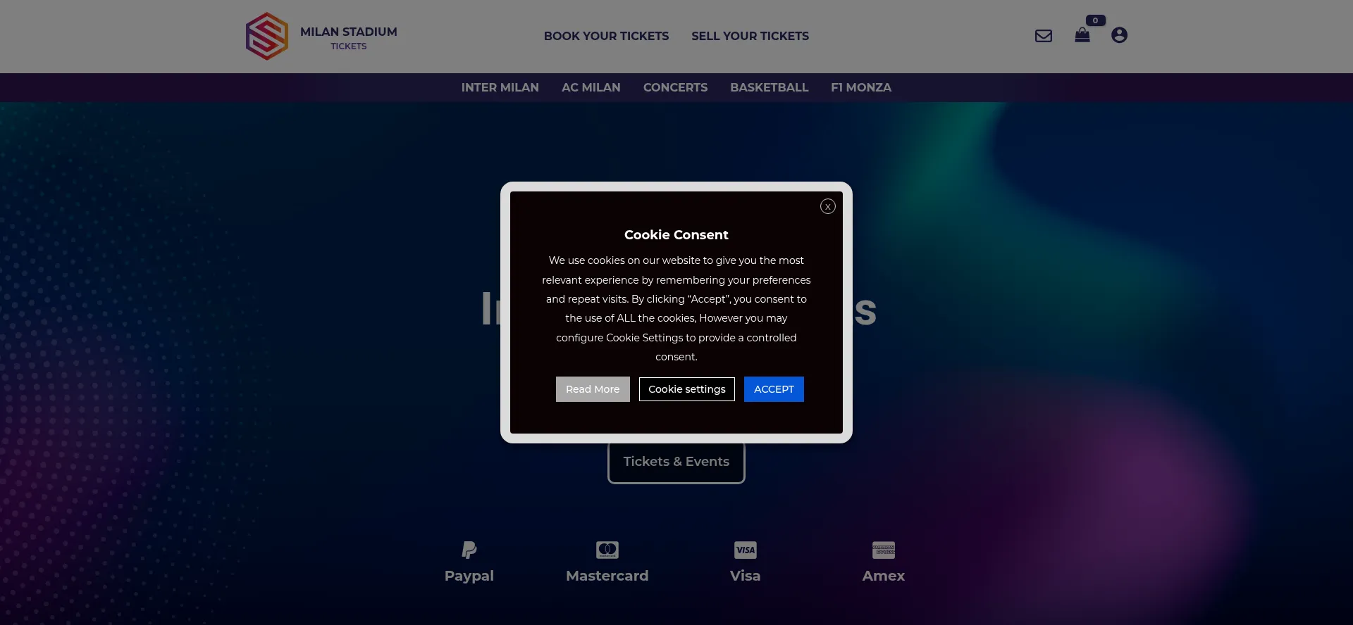 Website screenshot of Milanstadiumtickets.com