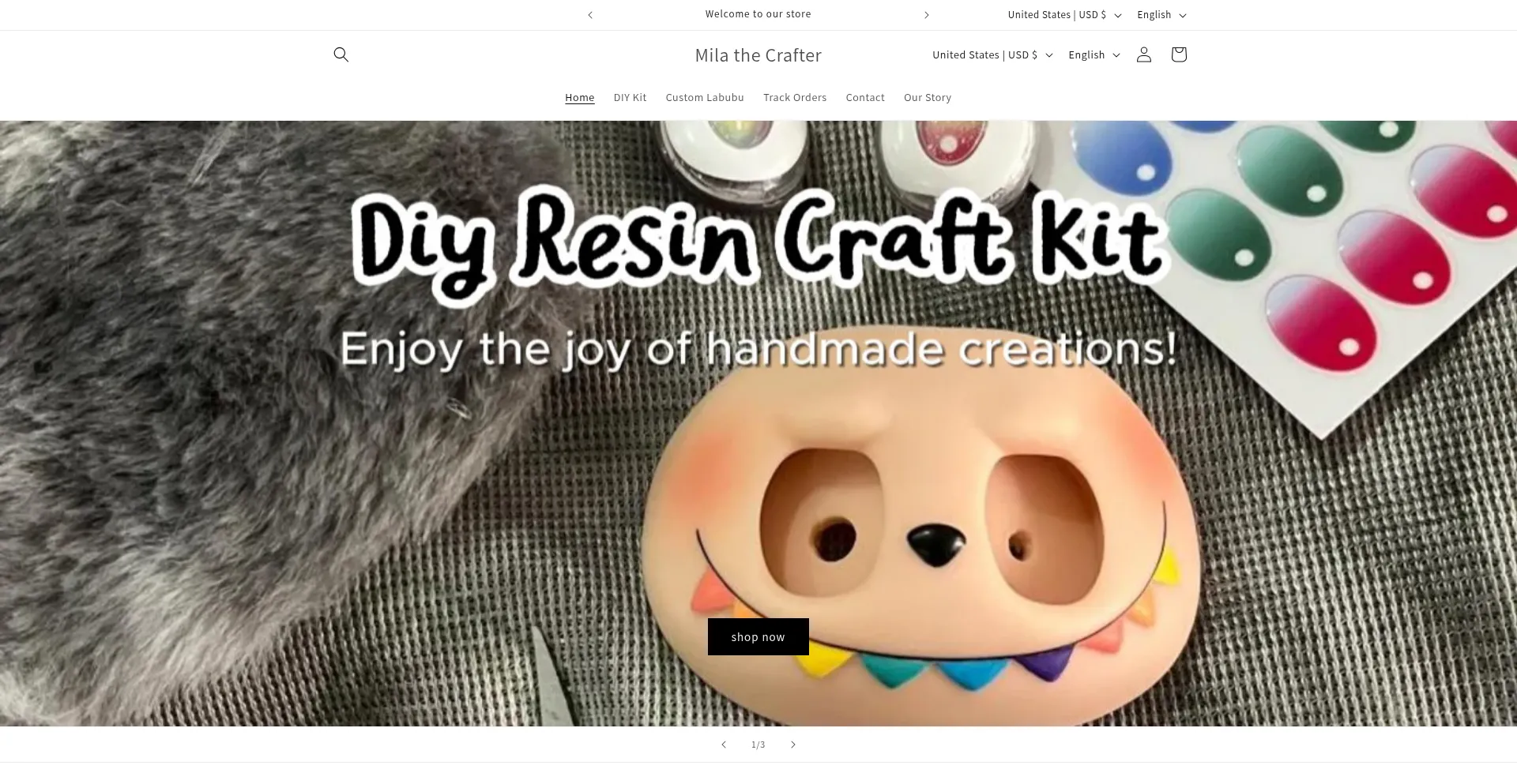 Website screenshot of Milas-shop.com