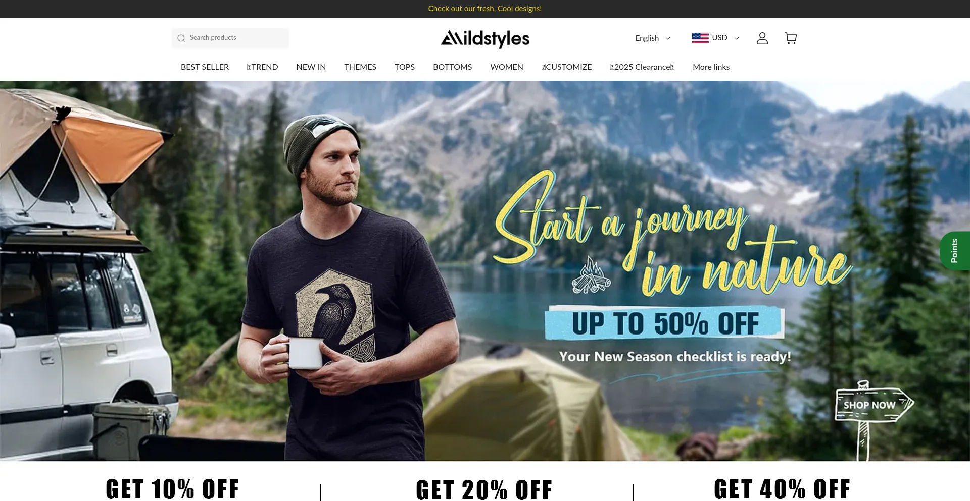 Website screenshot of Mildstyles.com