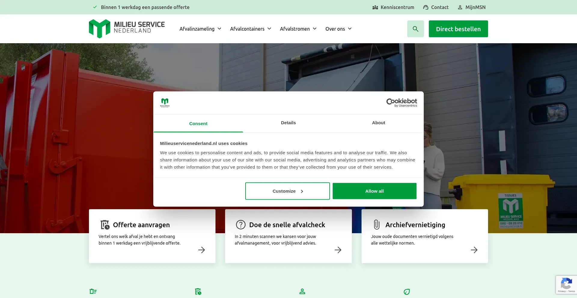 ¿És Seguro y Confiable Milieuservice.nl?