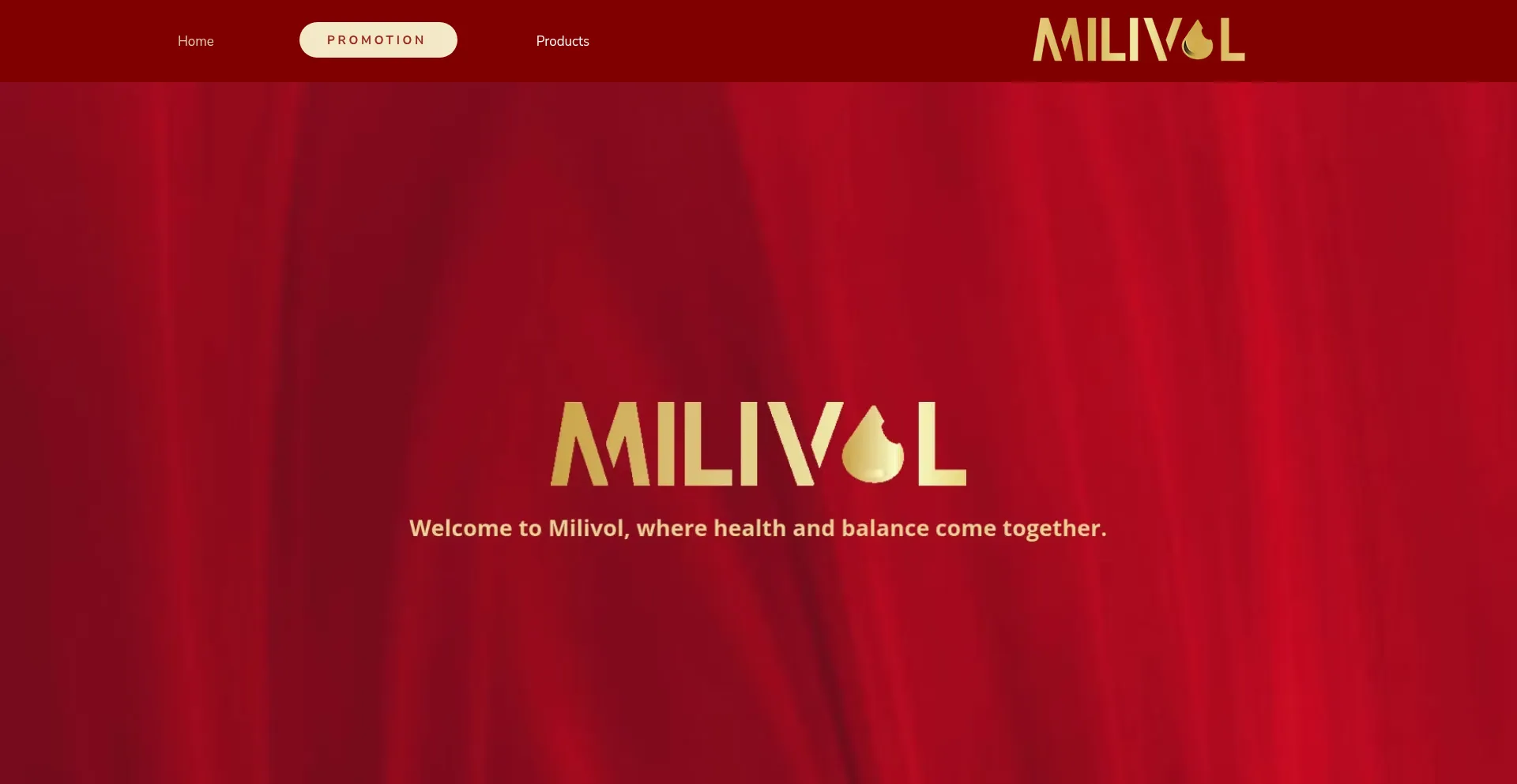 Website screenshot of Milivol.com