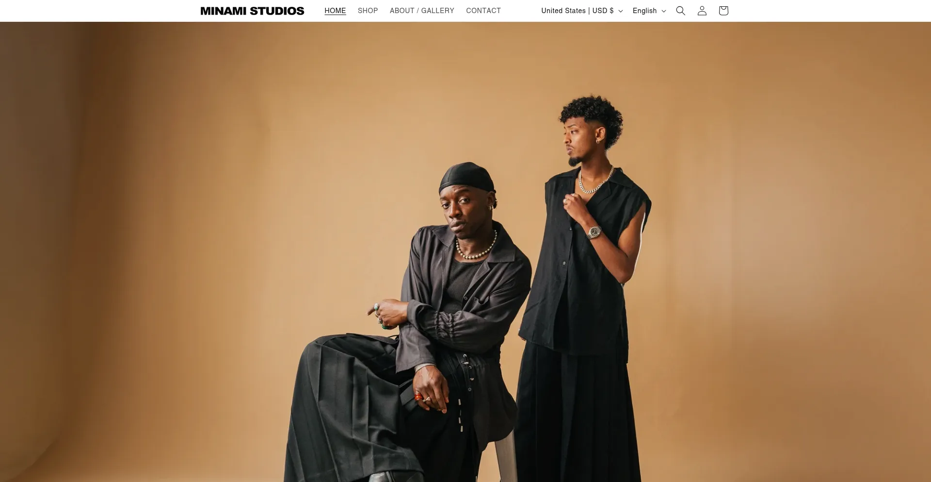 Website screenshot of Minami-studios.com