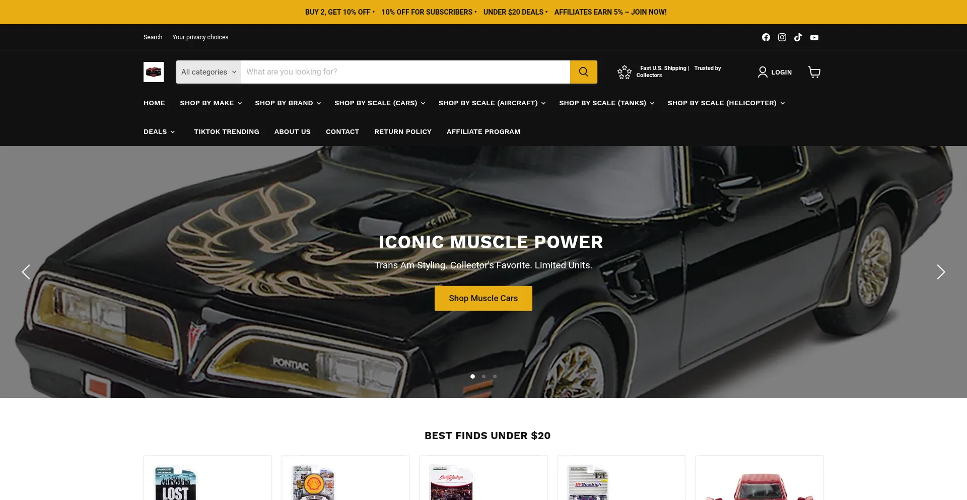 Website screenshot of Miniaturemotors.us