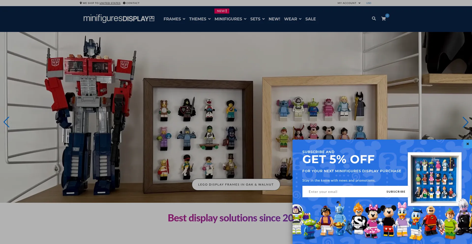 Minifiguresdisplay.com Screenshot