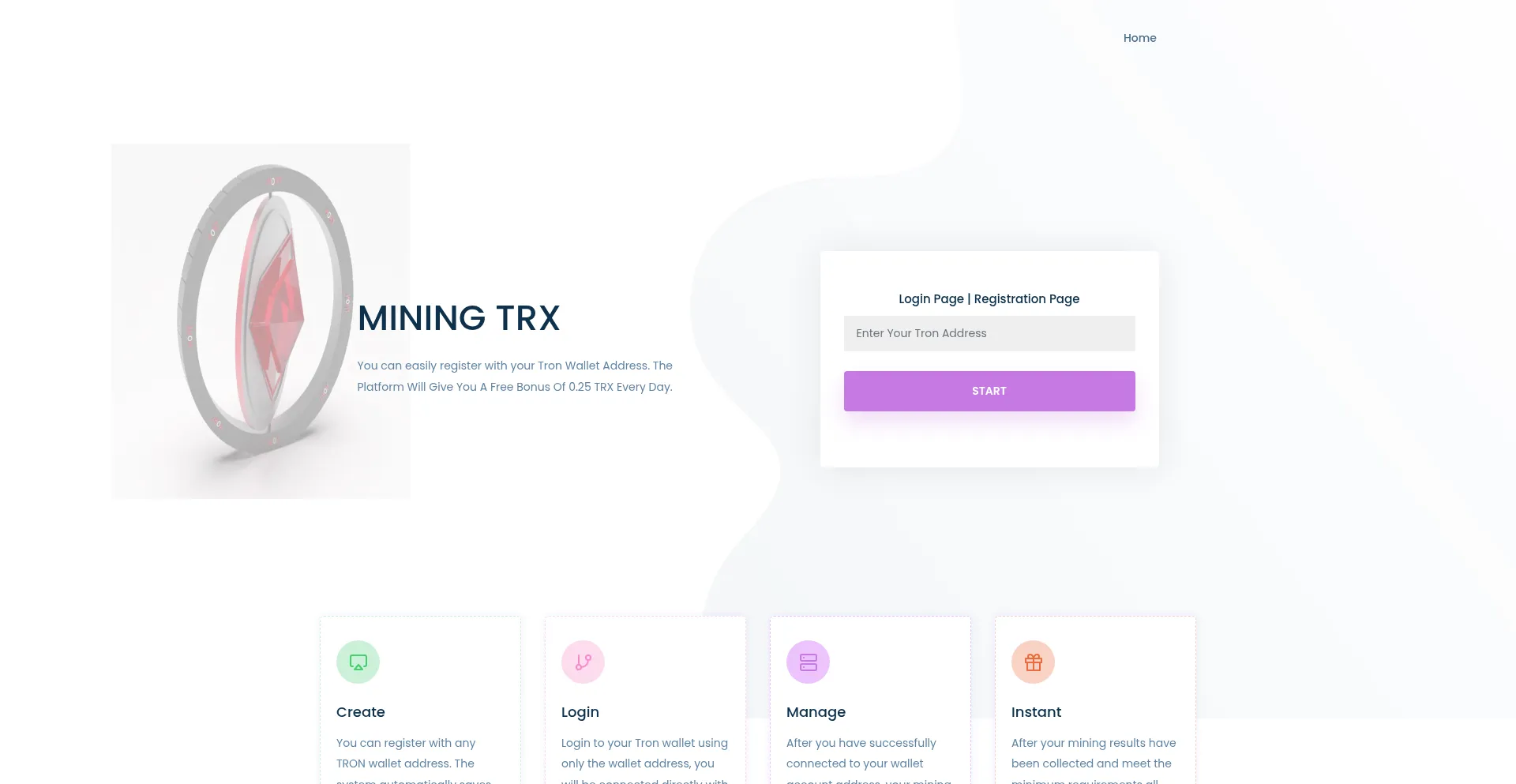 Mining-trx.com Screenshot