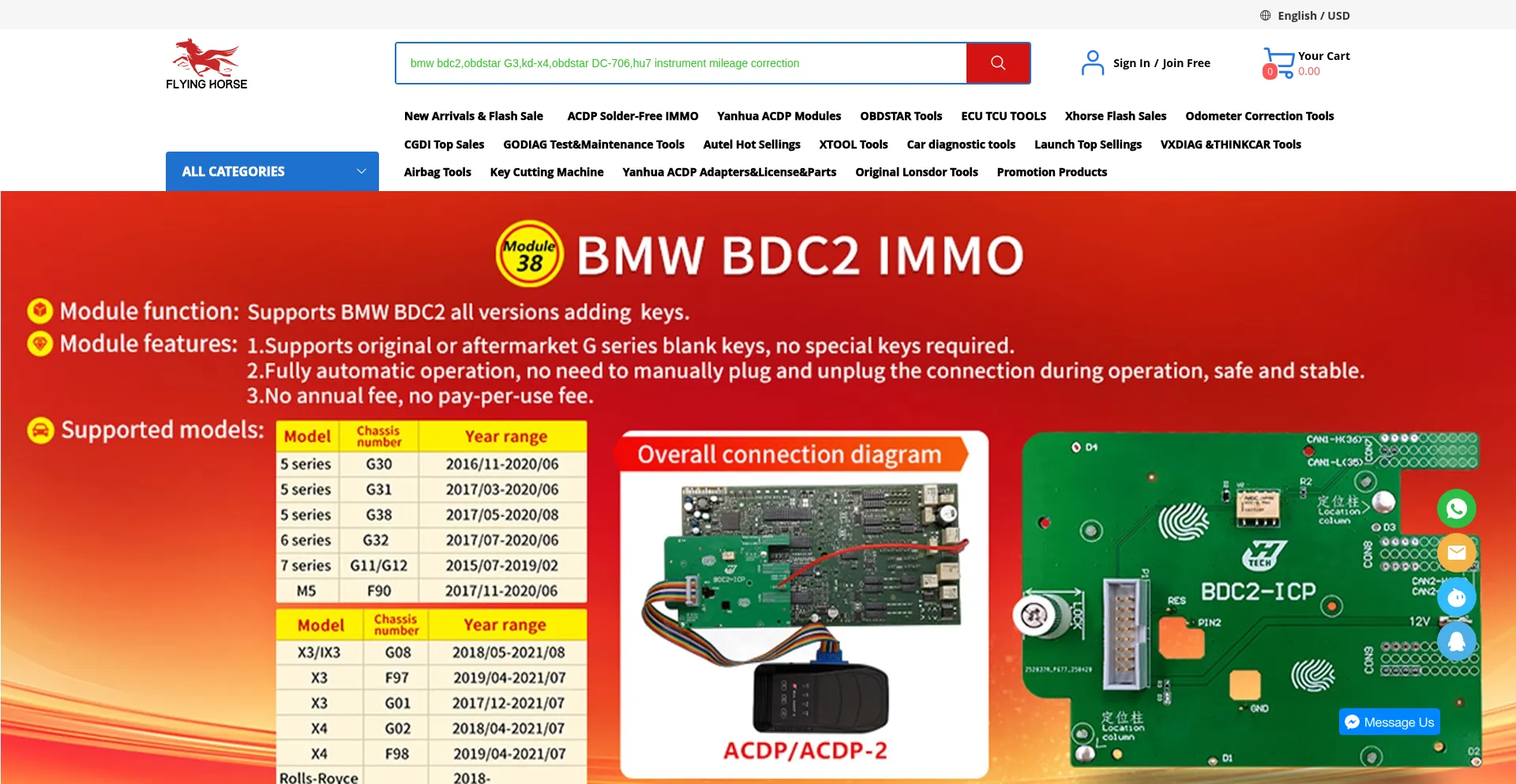 Website screenshot of Miniobd.com