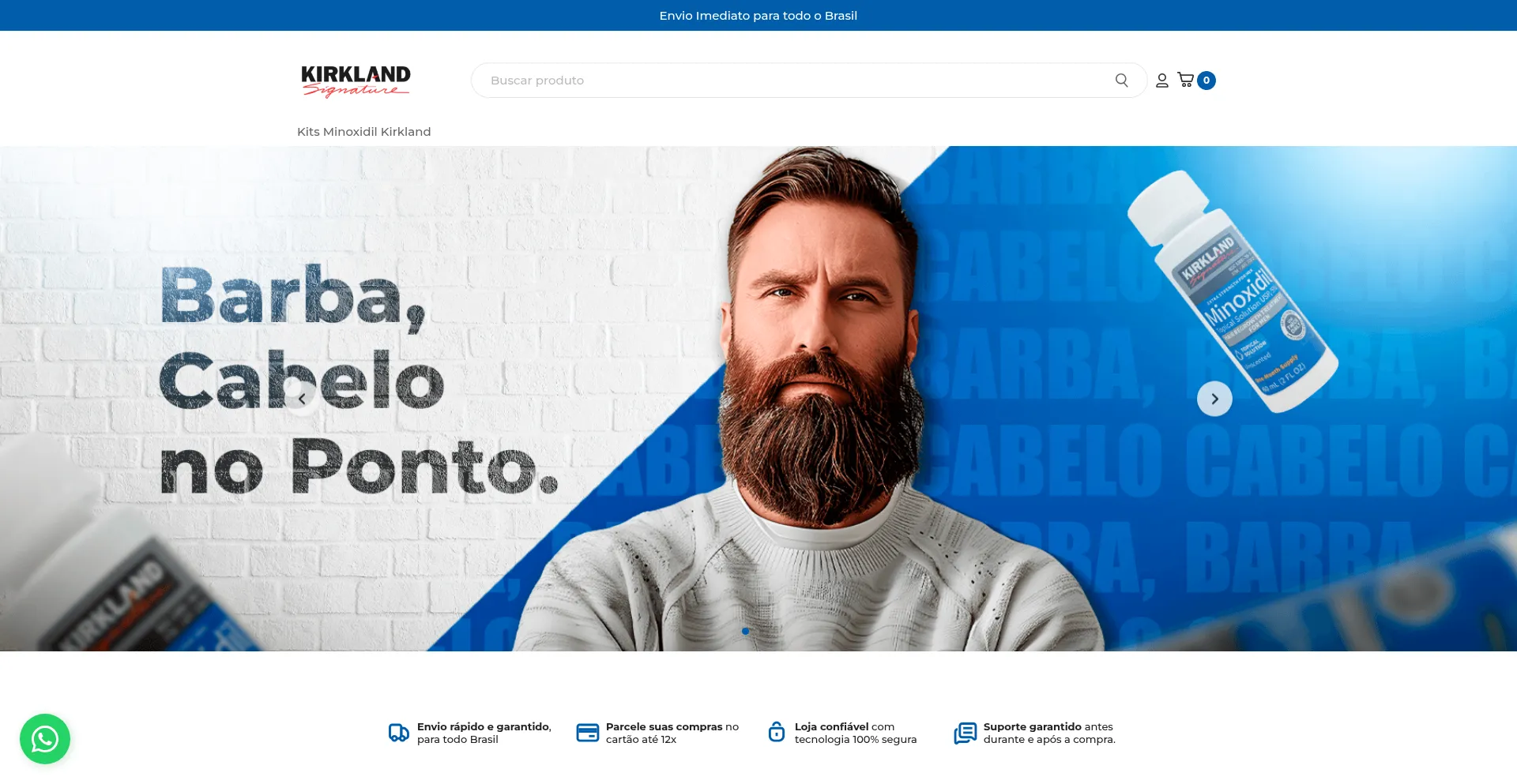 Website screenshot of Minoxidilkirk.com