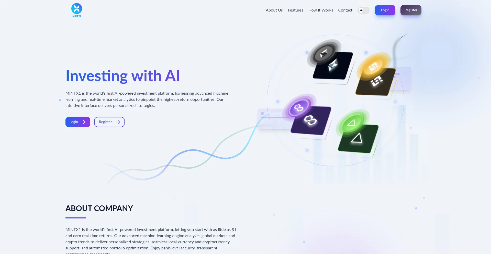 Website screenshot of Mintx1.com