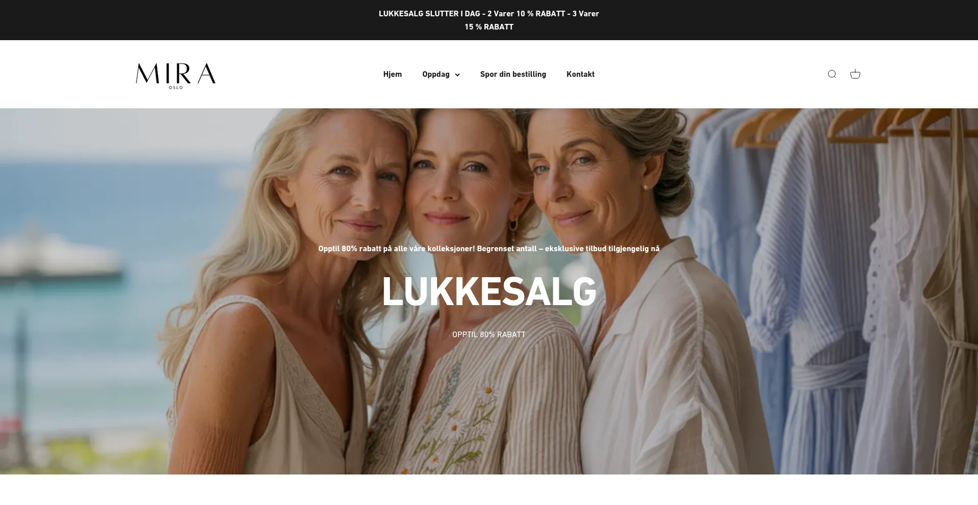 Website screenshot of Miraoslo.com