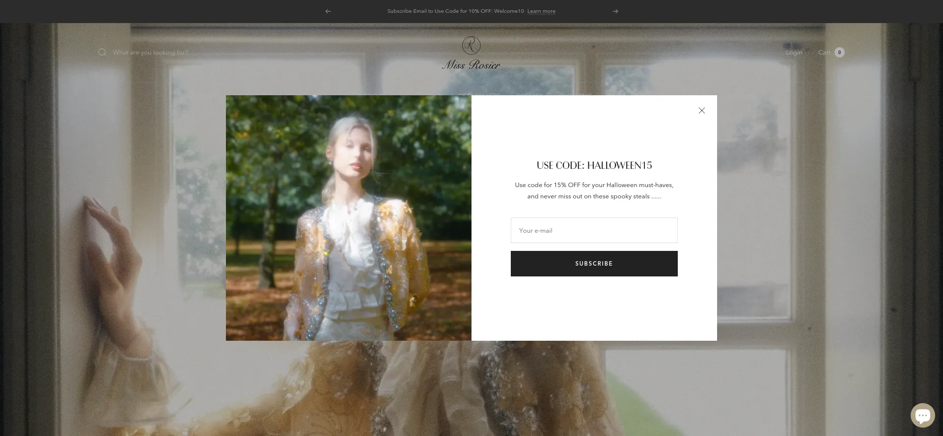 Website screenshot of Miss-rosier.com