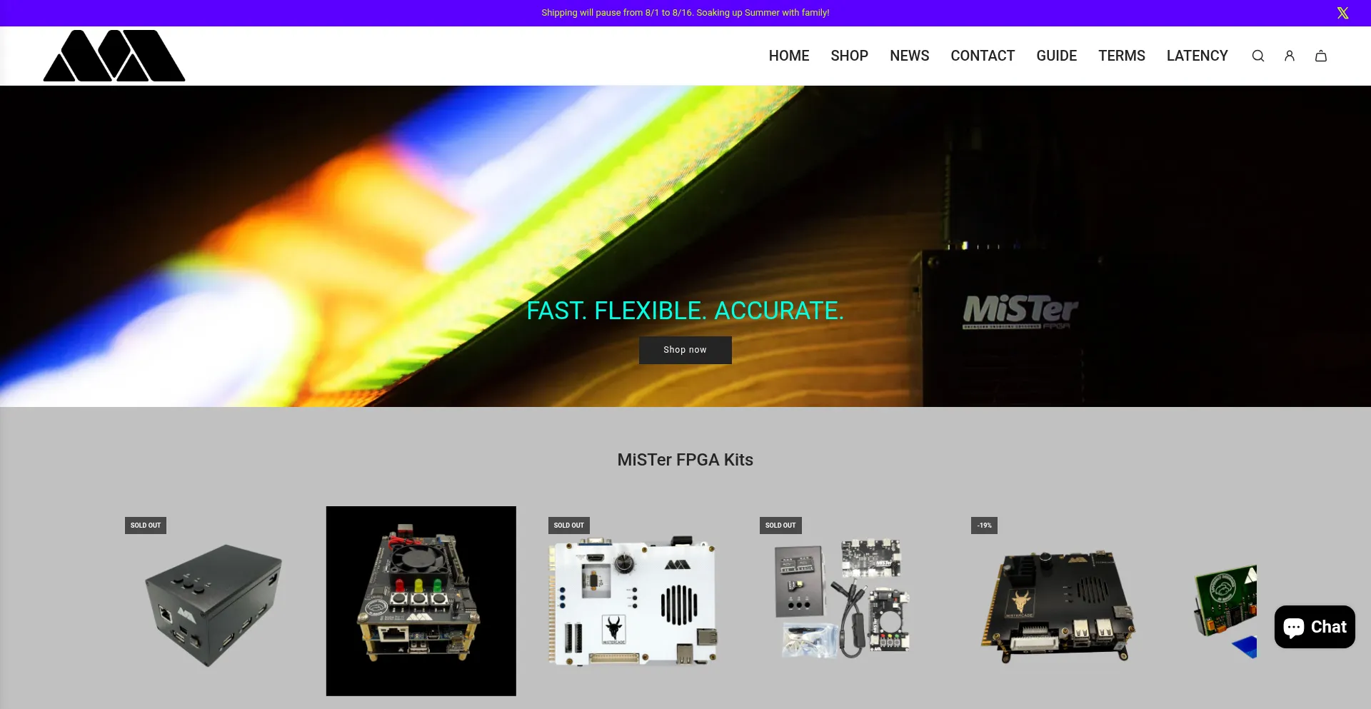 Website screenshot of Misteraddons.com