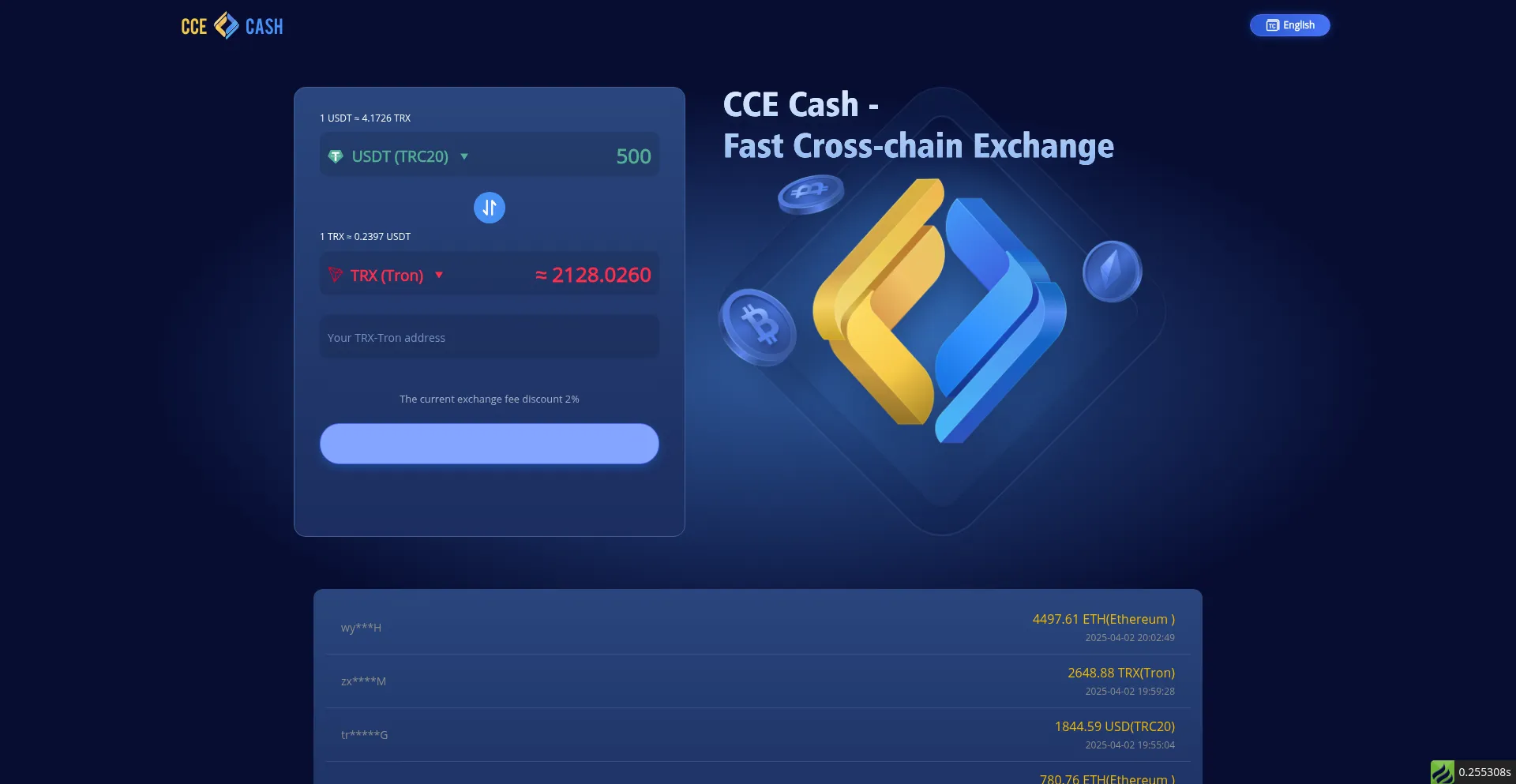 Website screenshot of Mixingbtc.com