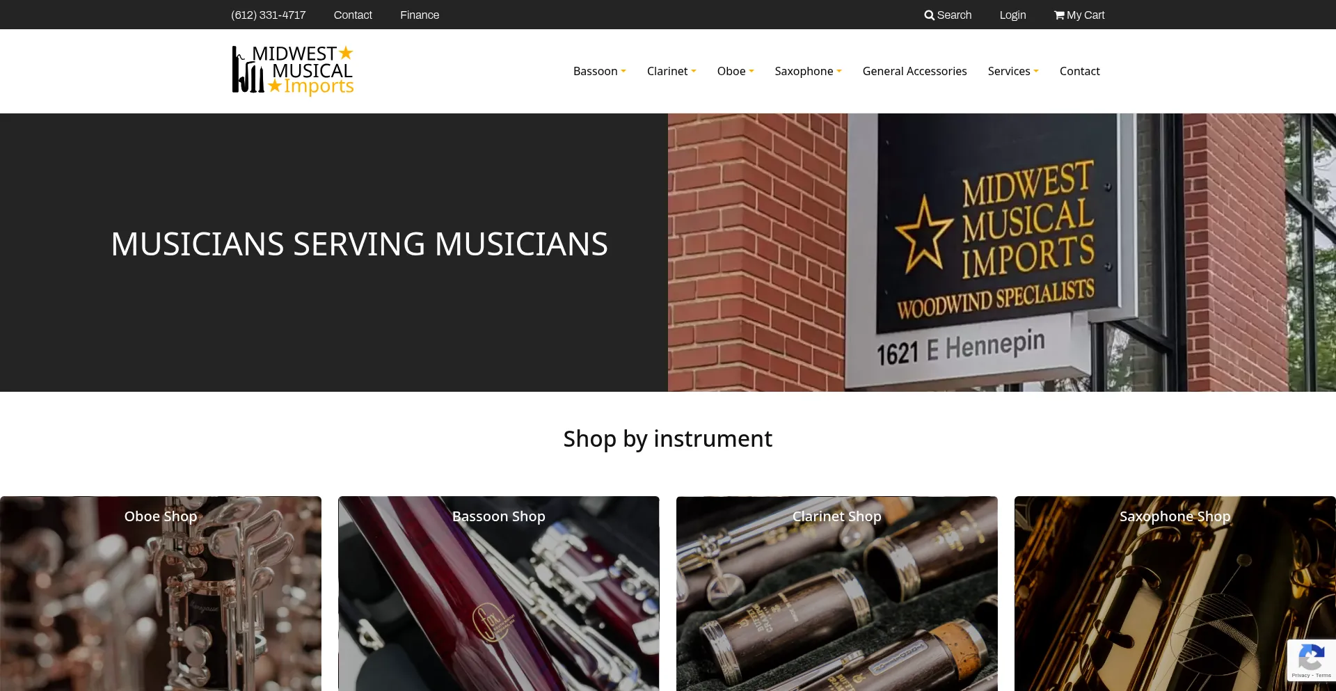 Website screenshot of Mmimports.com