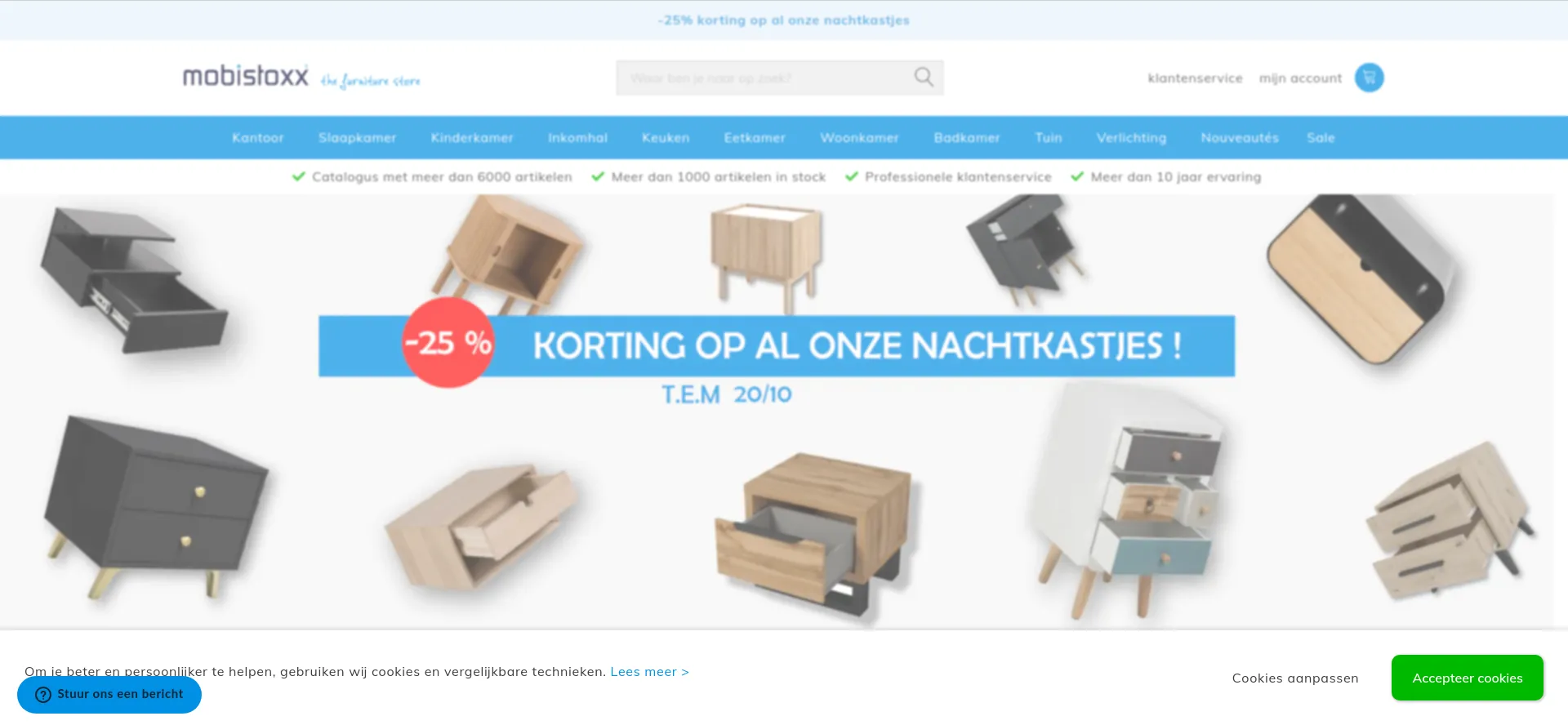 Website screenshot of Mobistoxx.nl