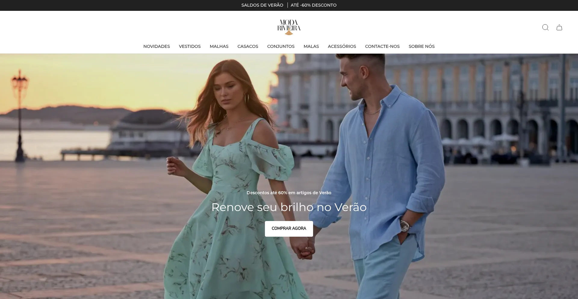 Website screenshot of Modarivieira.pt