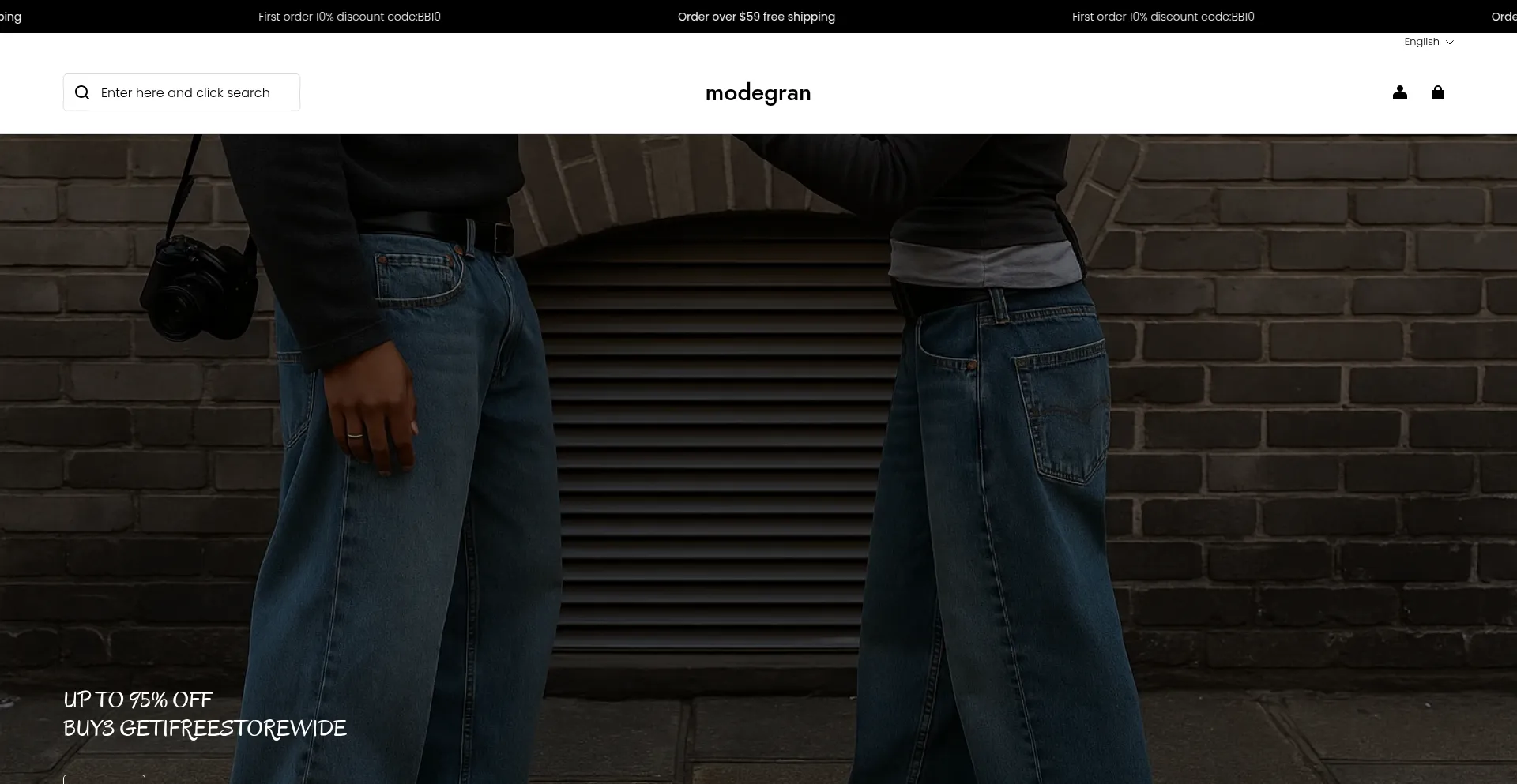 Website screenshot of Modegran.com