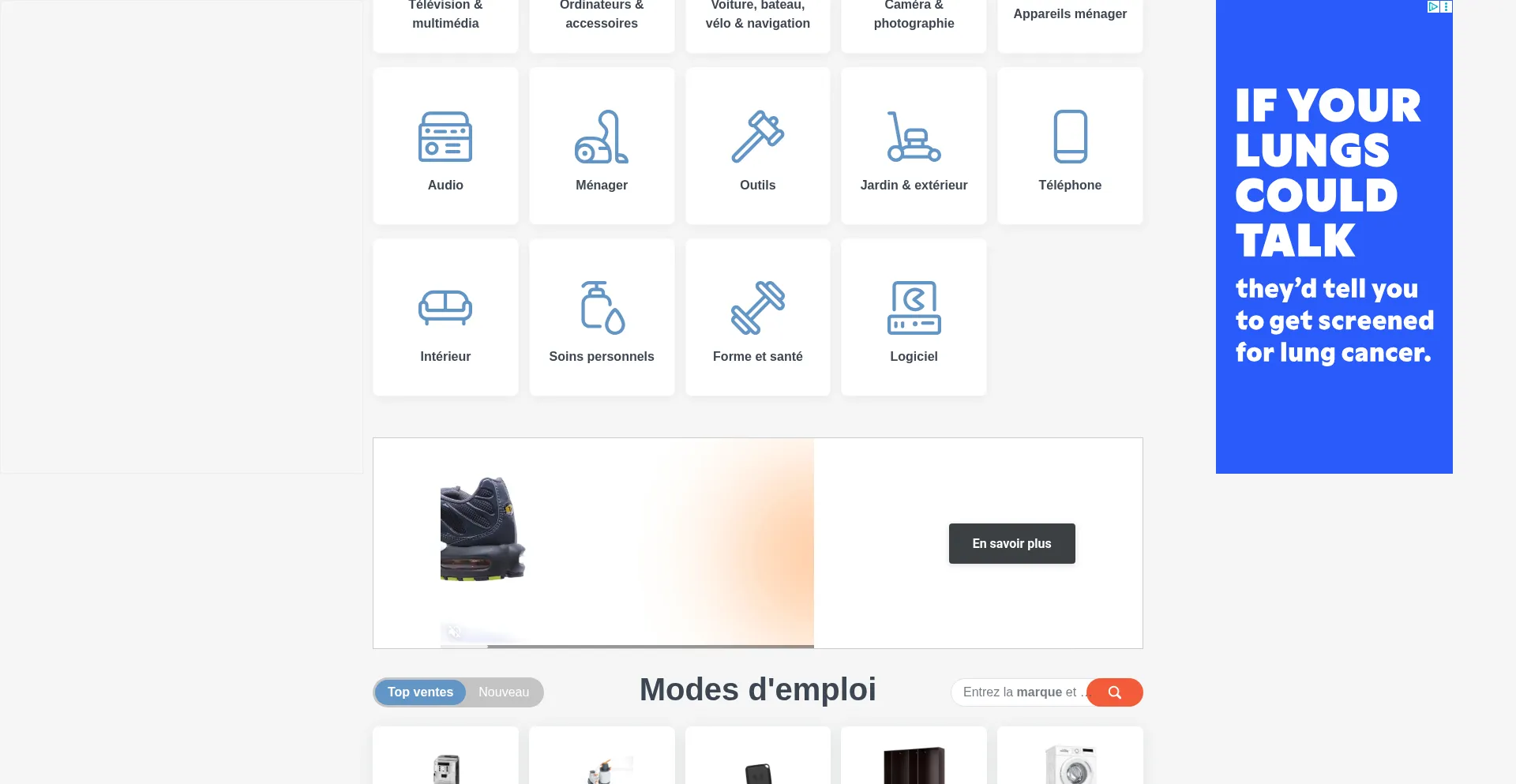 Website screenshot of Modesdemploi.fr