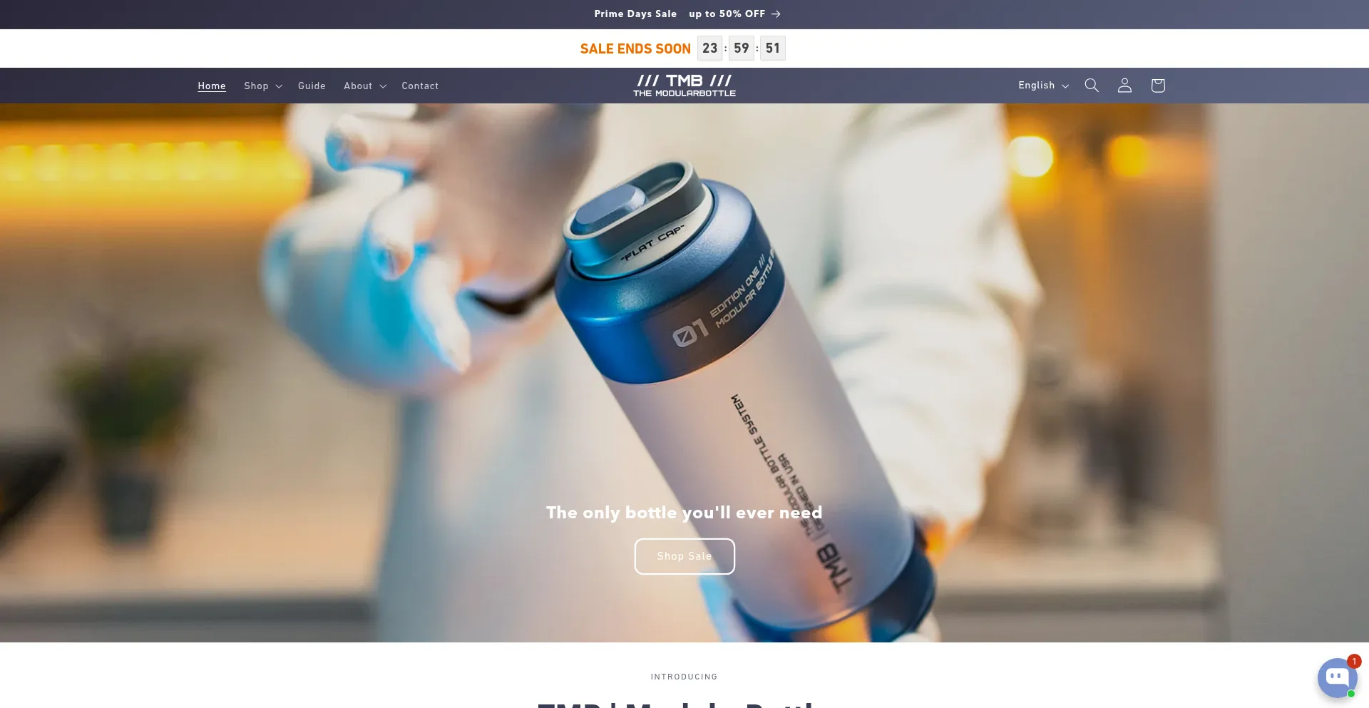 Website screenshot of Modularbottle.com