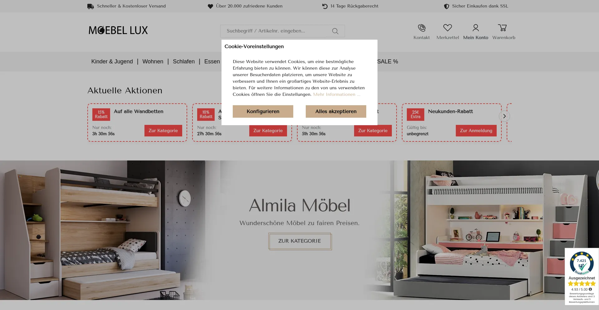 ¿És Seguro y Confiable Moebel-lux.de?