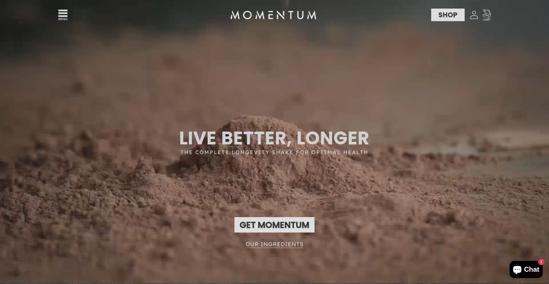 Momentumshake.com Screenshot