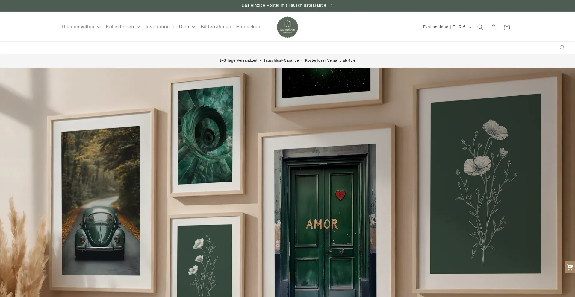 Website screenshot of Momojoon.com