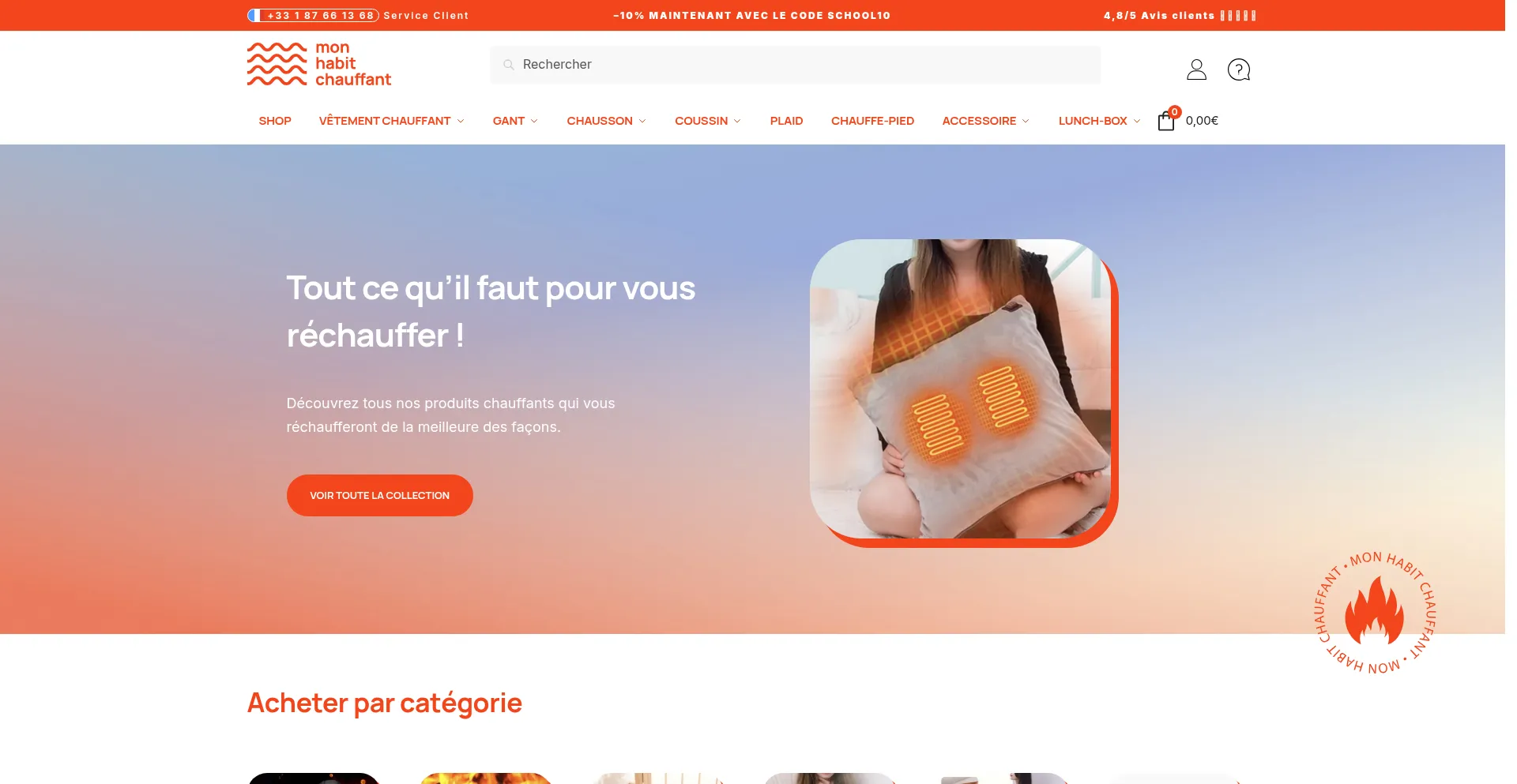 Website screenshot of Mon-habit-chauffant.com