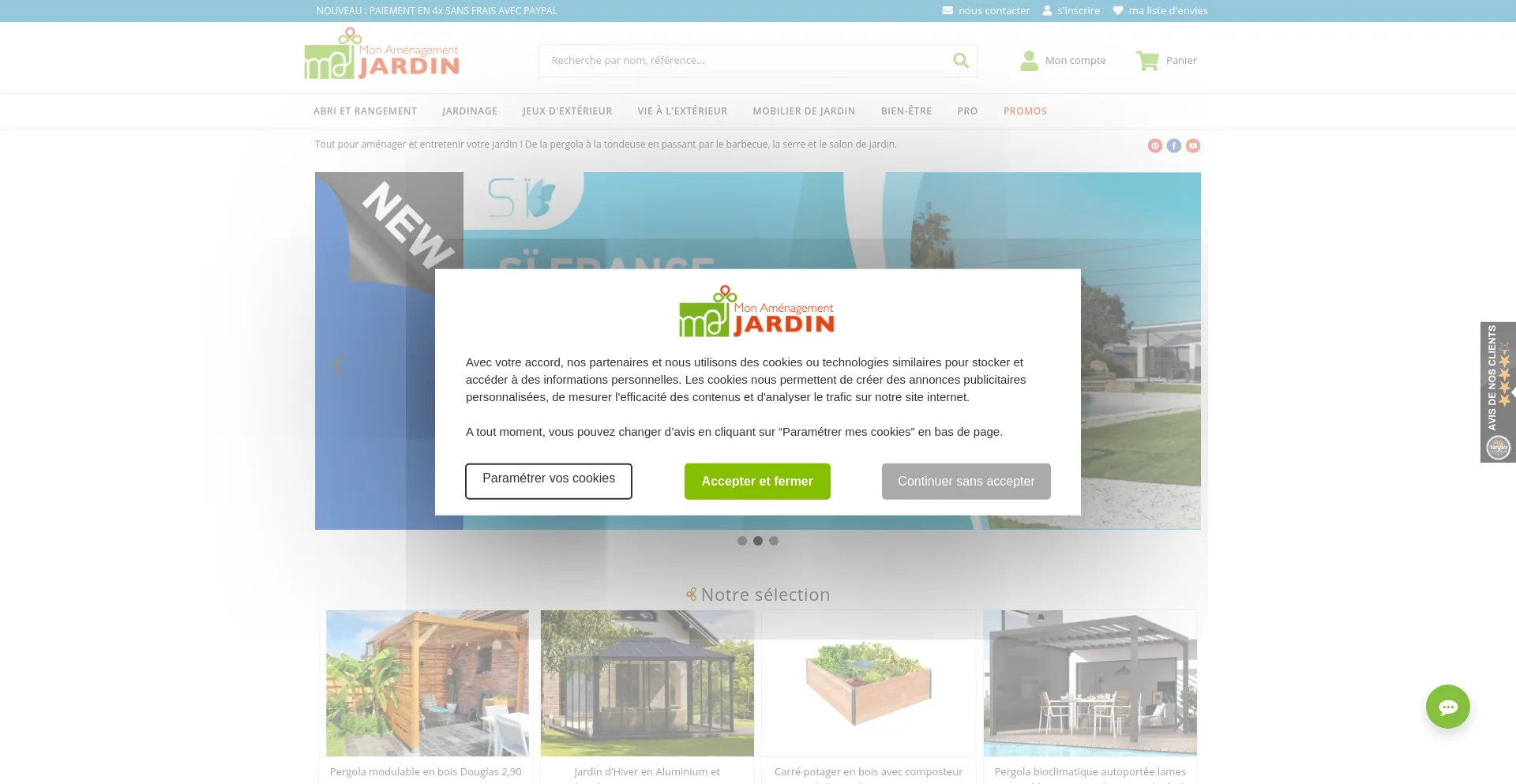Website screenshot of Monamenagementjardin.fr
