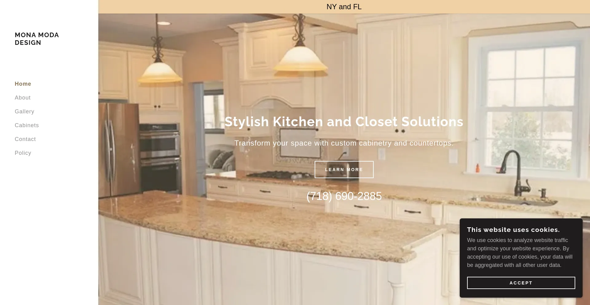 Website screenshot of Monamodadesign.com