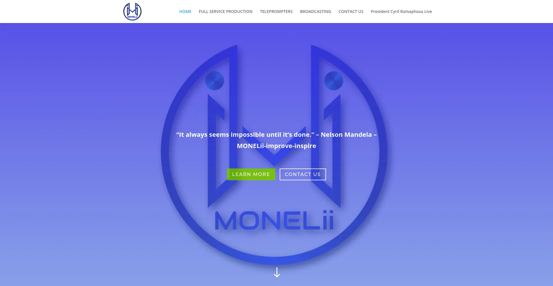Website screenshot of Monelii.com