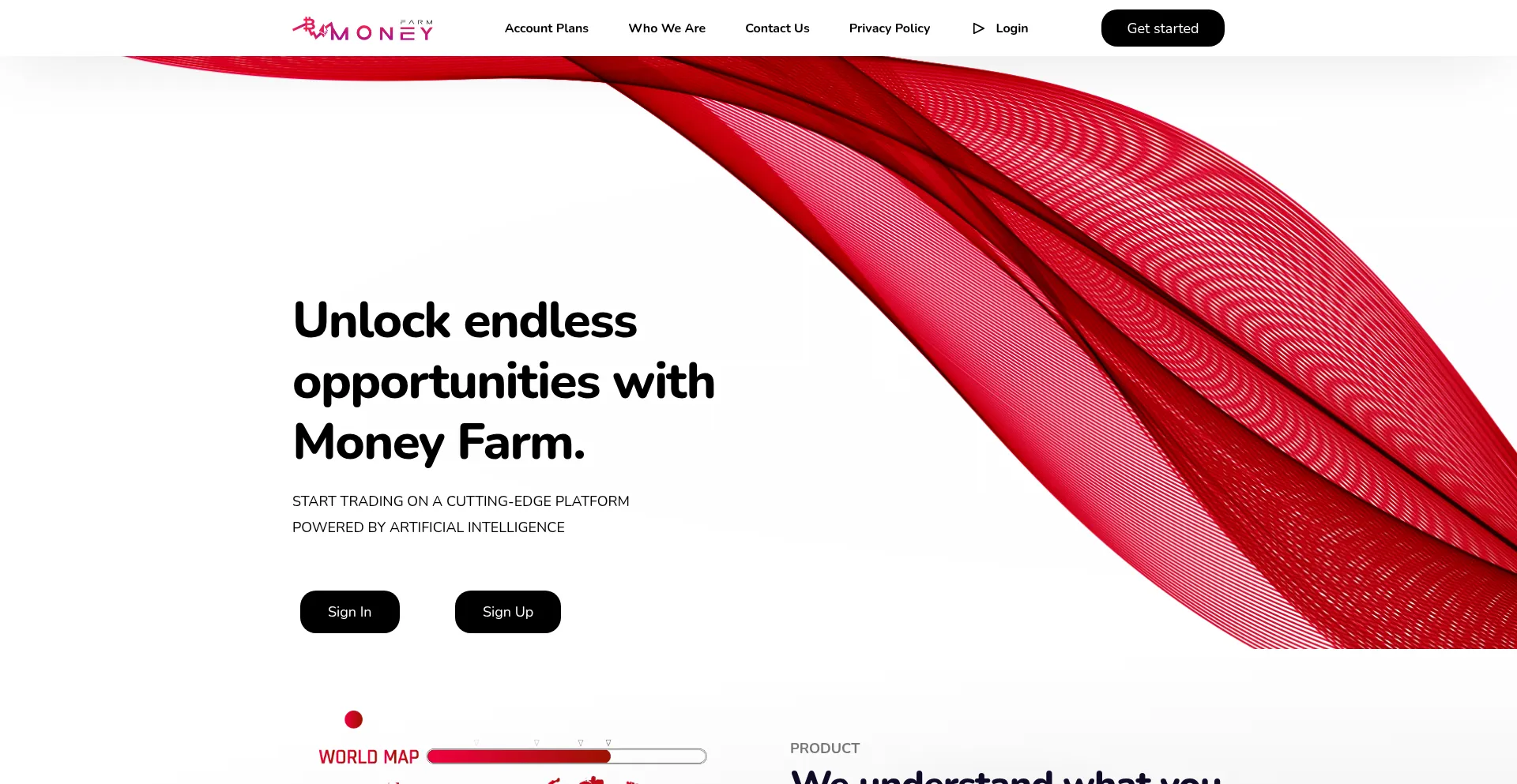 Website screenshot of Moneyfarmltd.com