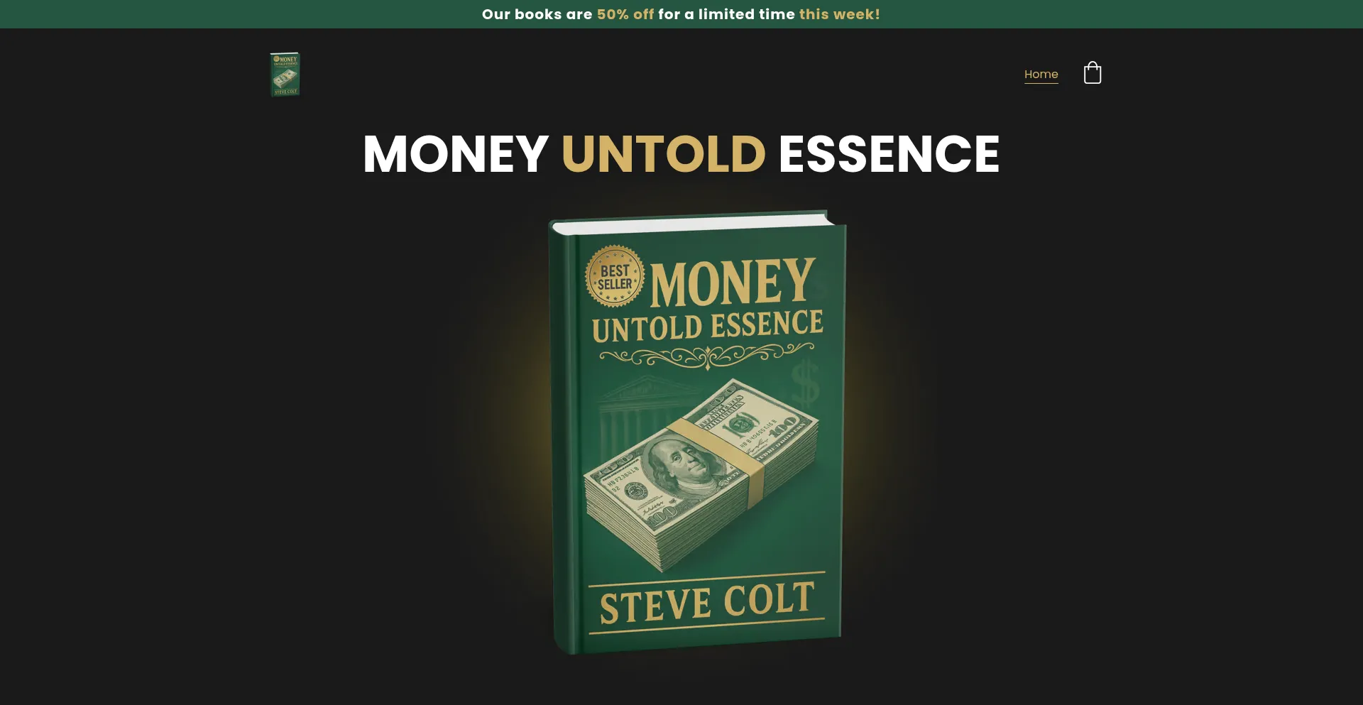 Website screenshot of Moneyuntoldessence.com