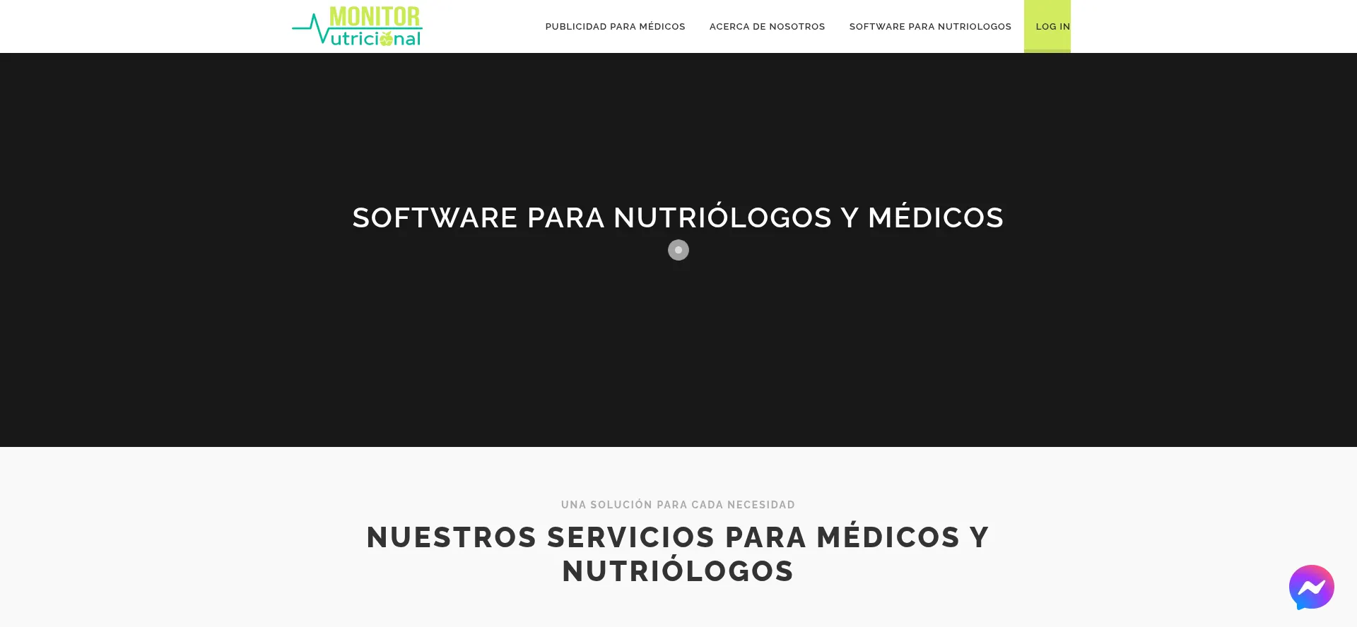 Website screenshot of Monitornutricional.com